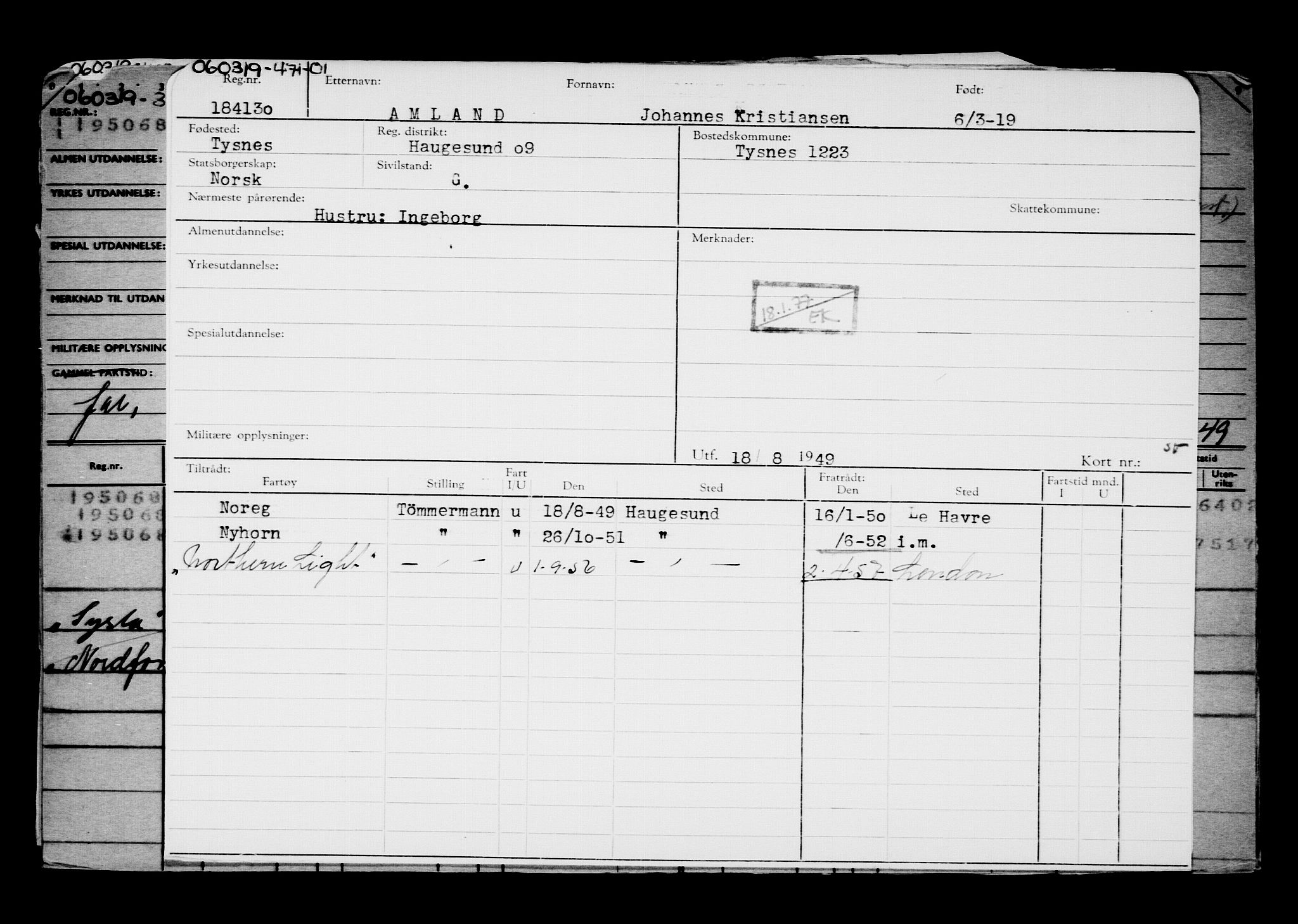 Direktoratet for sjømenn, AV/RA-S-3545/G/Gb/L0166: Hovedkort, 1919, p. 700