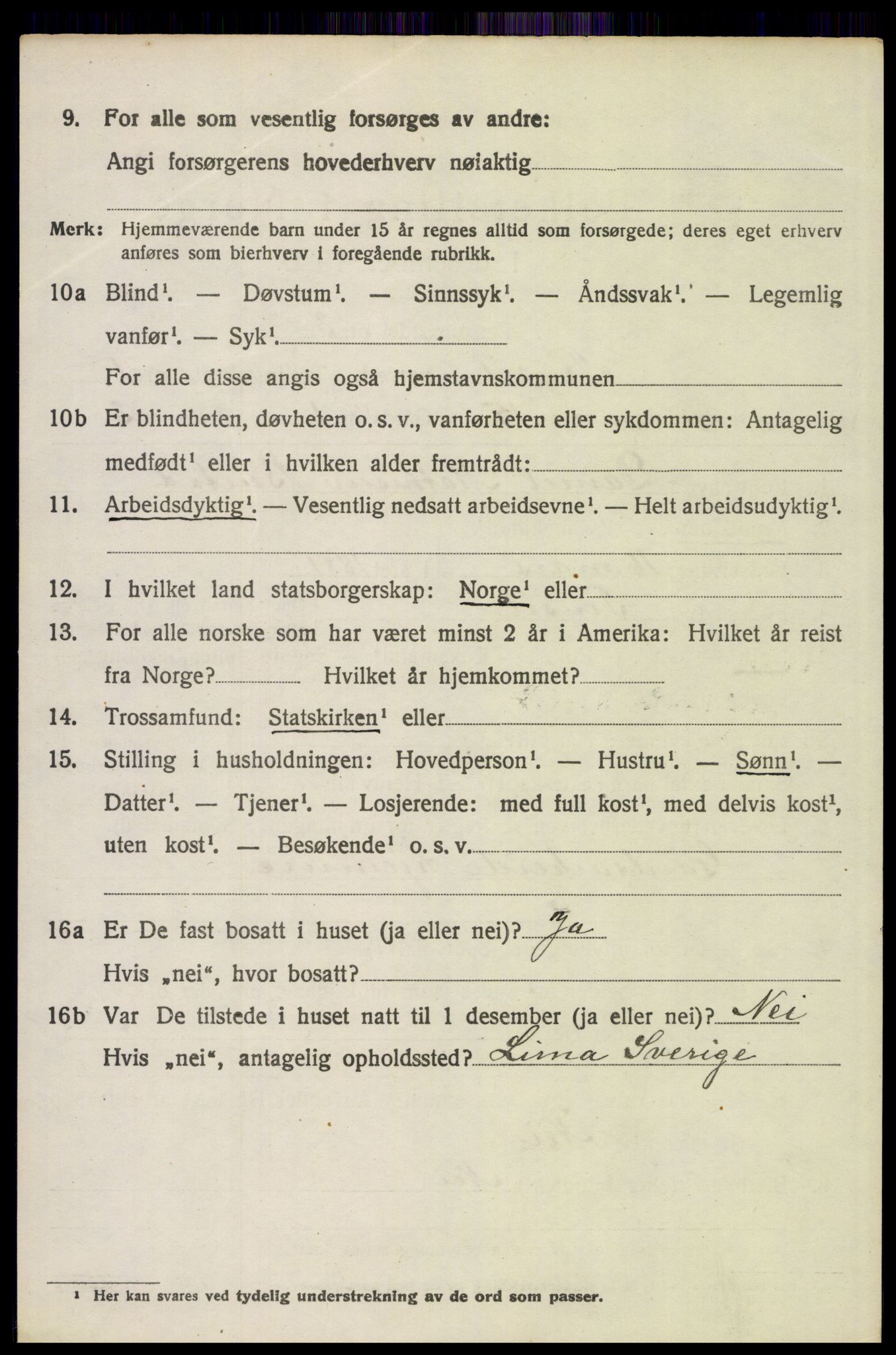 SAH, 1920 census for Trysil, 1920, p. 2730