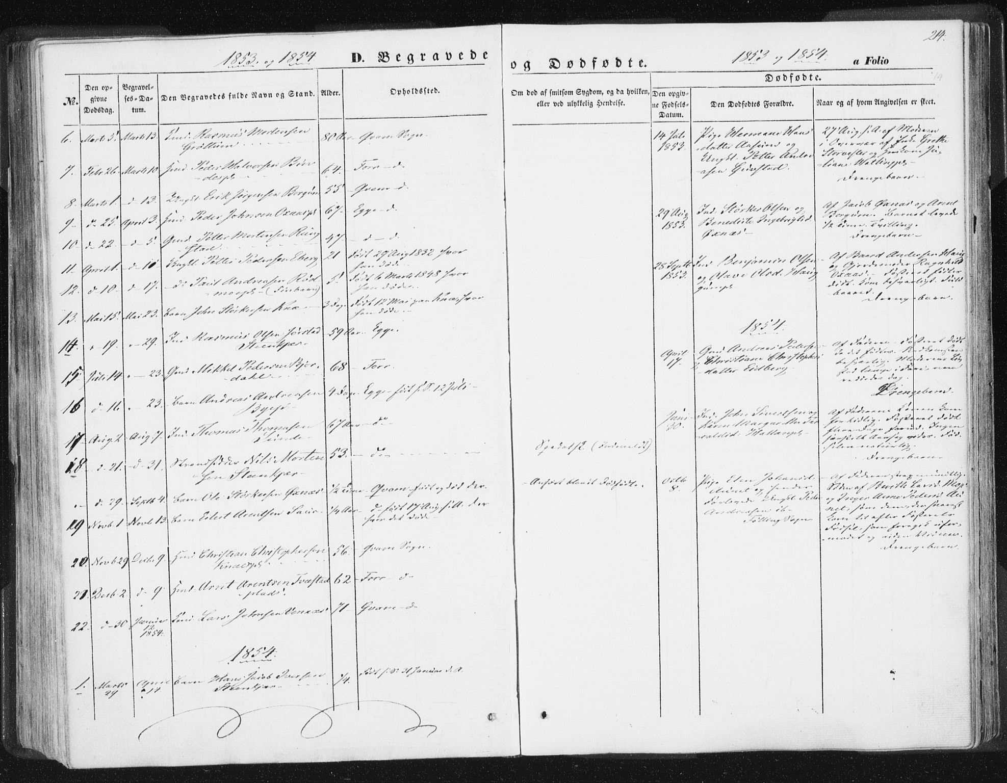 Ministerialprotokoller, klokkerbøker og fødselsregistre - Nord-Trøndelag, SAT/A-1458/746/L0446: Parish register (official) no. 746A05, 1846-1859, p. 214