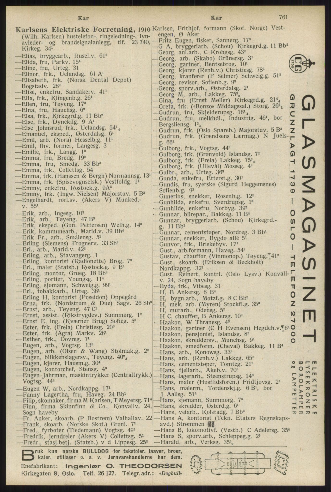 Kristiania/Oslo adressebok, PUBL/-, 1934, p. 761