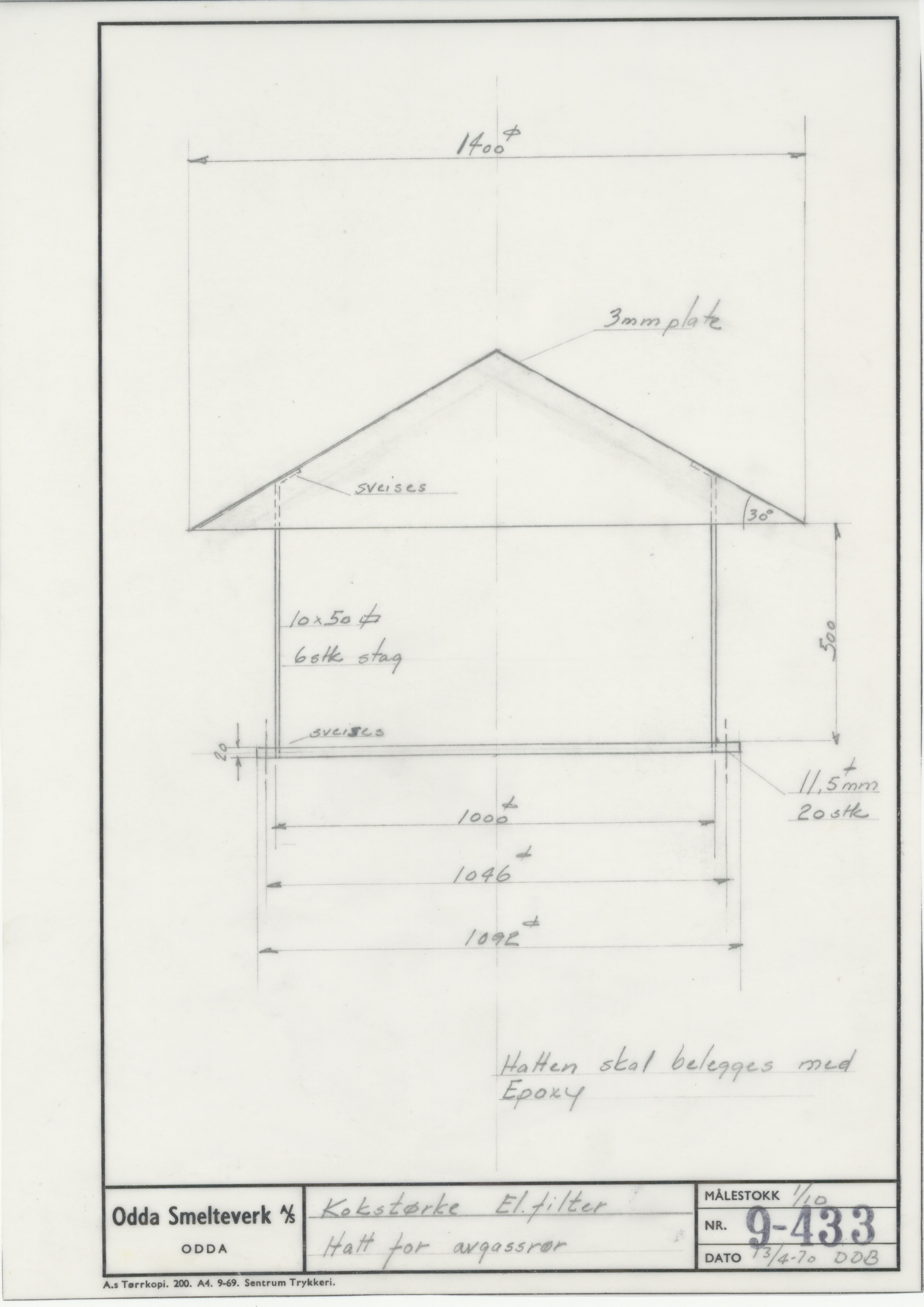 Odda smelteverk AS, KRAM/A-0157.1/T/Td/L0009: Gruppe 9. Blandingsrom og kokstørker, 1920-1970, p. 691