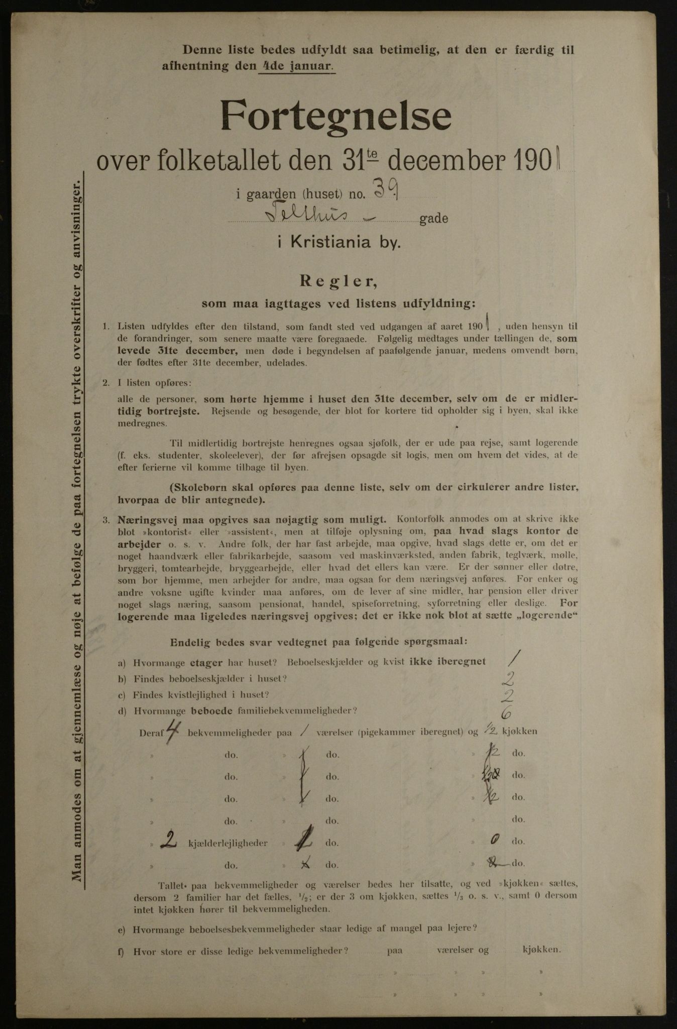 OBA, Municipal Census 1901 for Kristiania, 1901, p. 16581