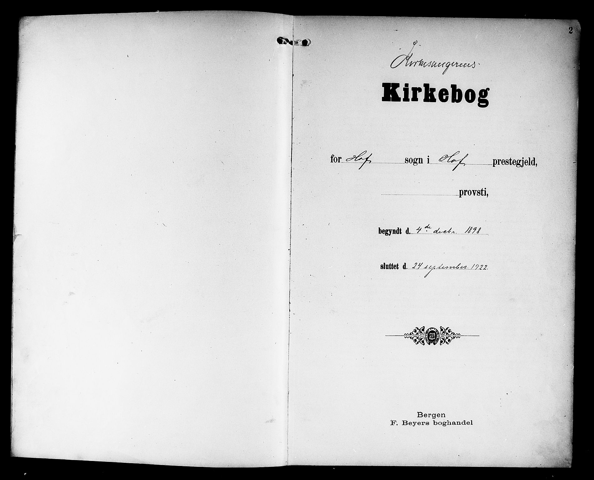 Hof kirkebøker, AV/SAKO-A-64/G/Ga/L0005: Parish register (copy) no. I 5, 1899-1922, p. 2