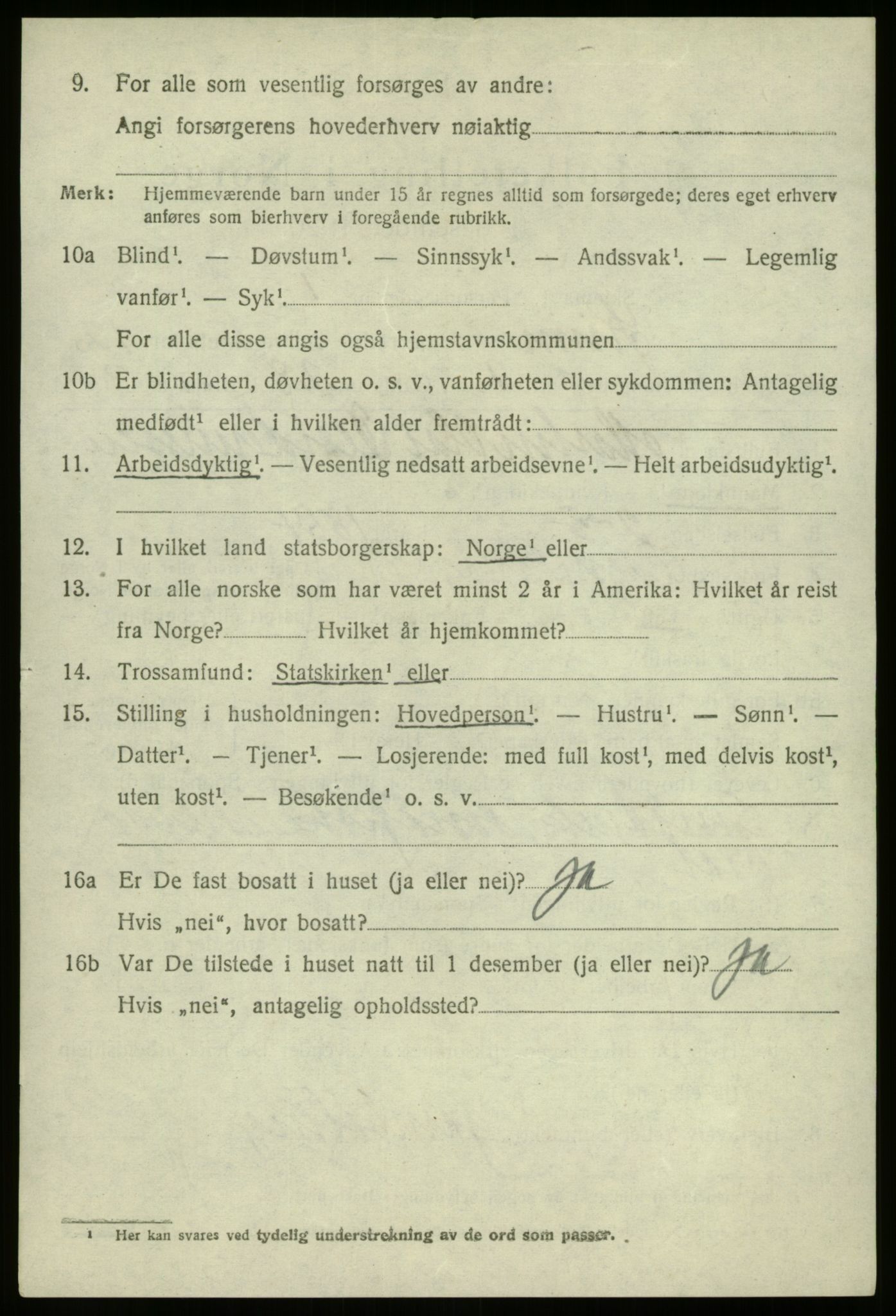 SAB, 1920 census for Kinn, 1920, p. 4500