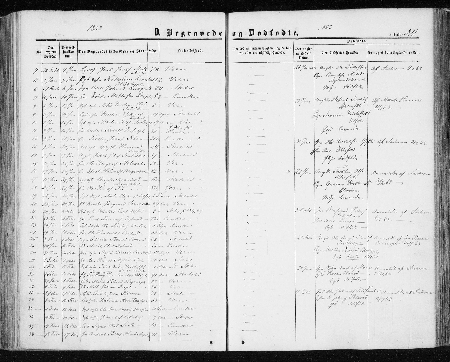 Ministerialprotokoller, klokkerbøker og fødselsregistre - Nord-Trøndelag, AV/SAT-A-1458/709/L0075: Parish register (official) no. 709A15, 1859-1870, p. 311