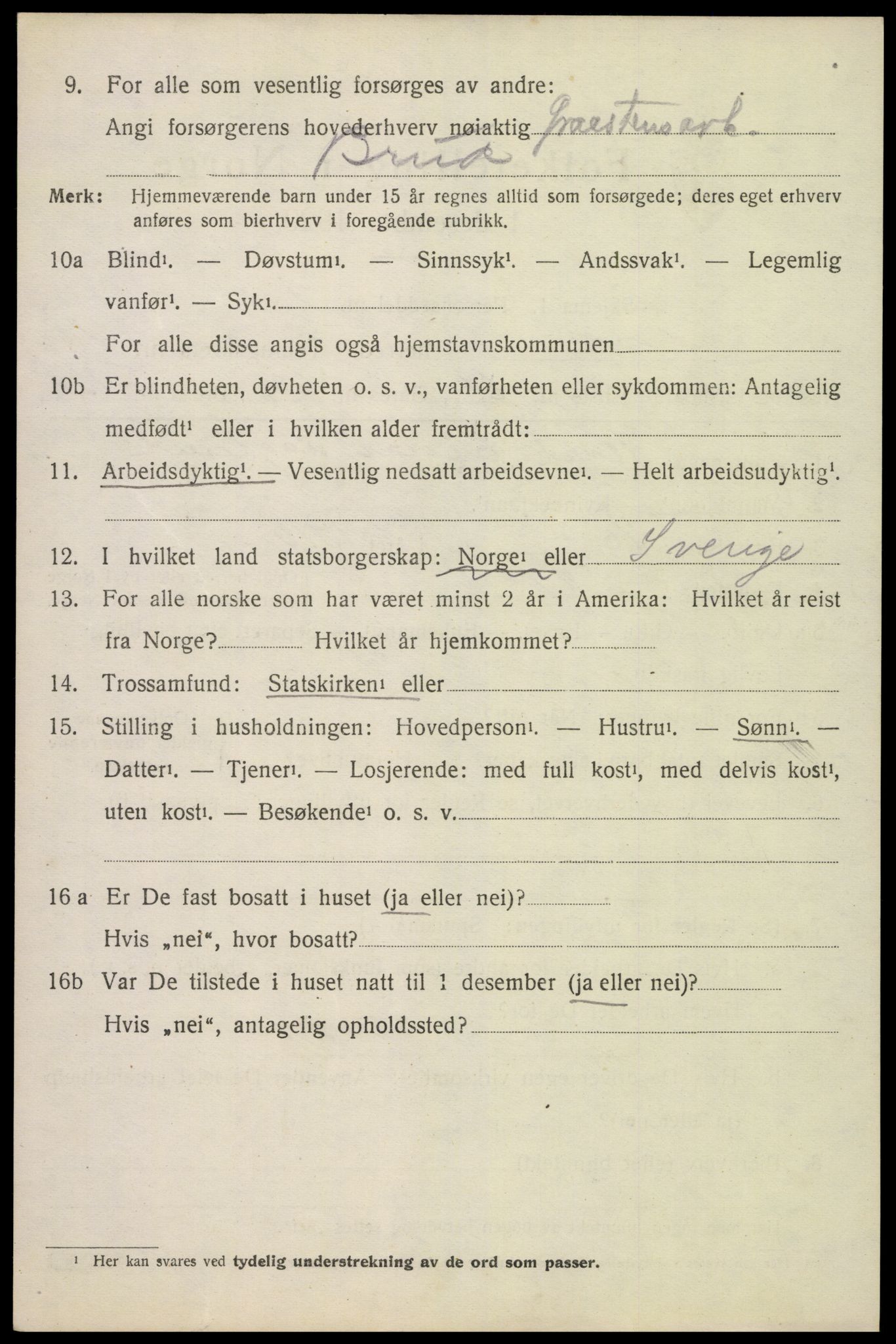 SAK, 1920 census for Fjære, 1920, p. 12034