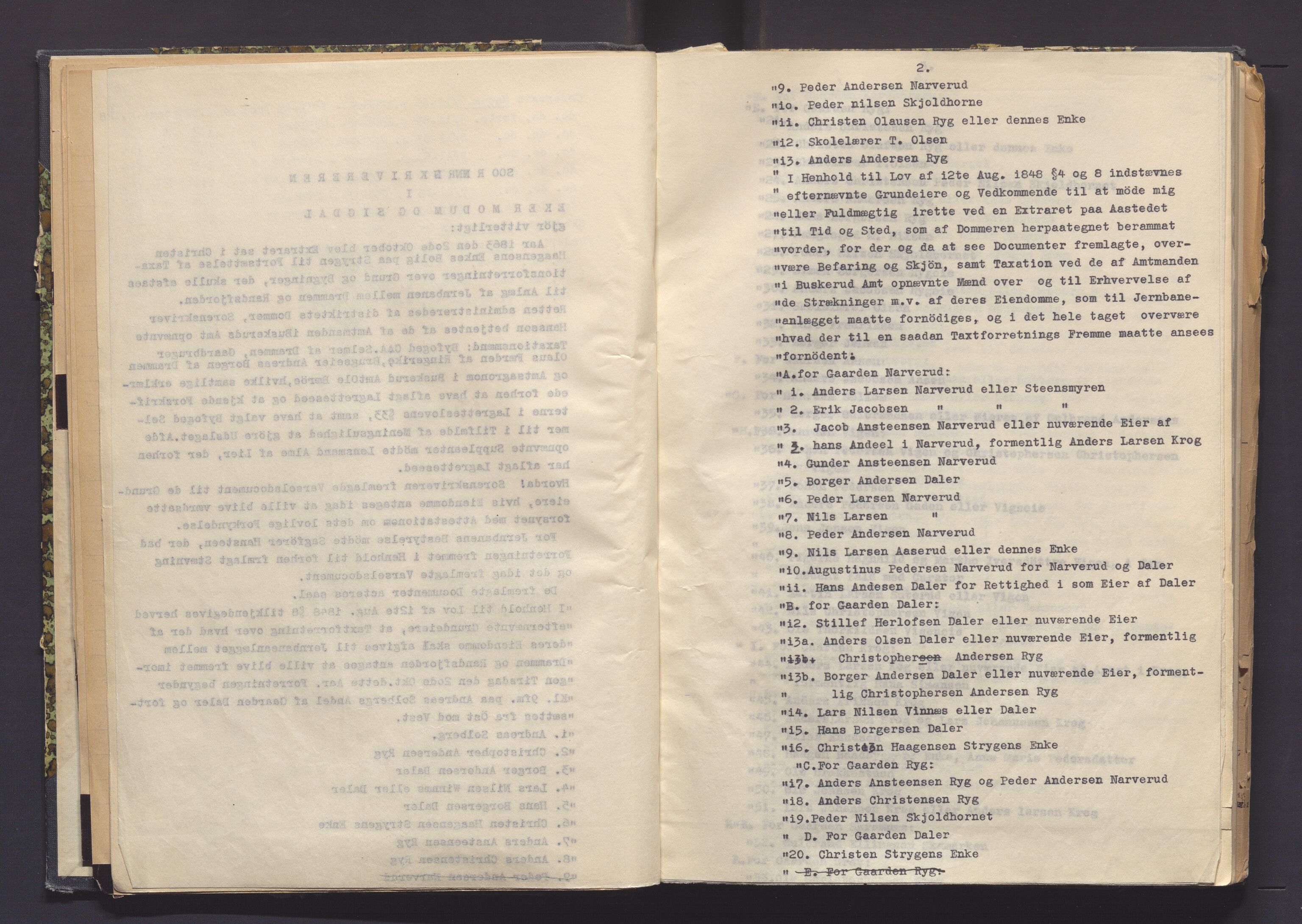 Norges Statsbaner Drammen distrikt (NSB), AV/SAKO-A-30/Y/Yc/L0001: Takster Randsfjordbanen innen Drammen, Strømsgodset, Eiker og Modum, 1863-1866, p. 2