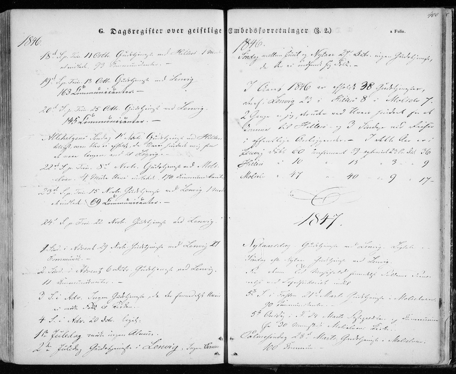 Lenvik sokneprestembete, AV/SATØ-S-1310/H/Ha/Haa/L0006kirke: Parish register (official) no. 6, 1845-1854, p. 400
