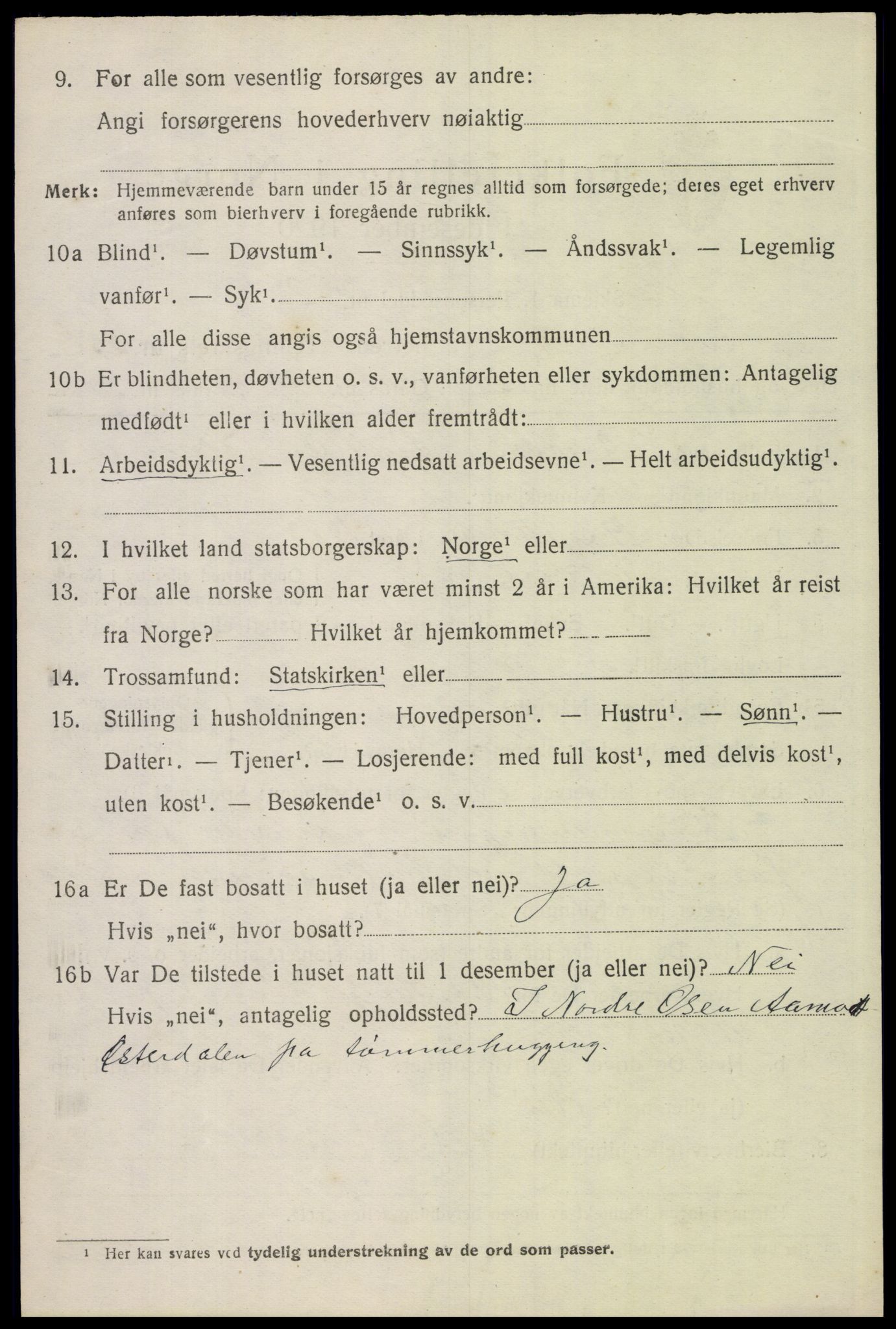 SAH, 1920 census for Elverum, 1920, p. 23601