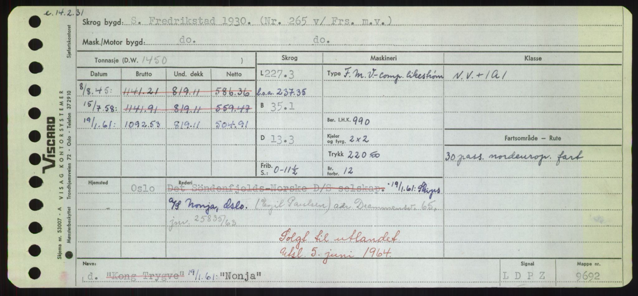 Sjøfartsdirektoratet med forløpere, Skipsmålingen, AV/RA-S-1627/H/Hd/L0026: Fartøy, N-Norhol, p. 263