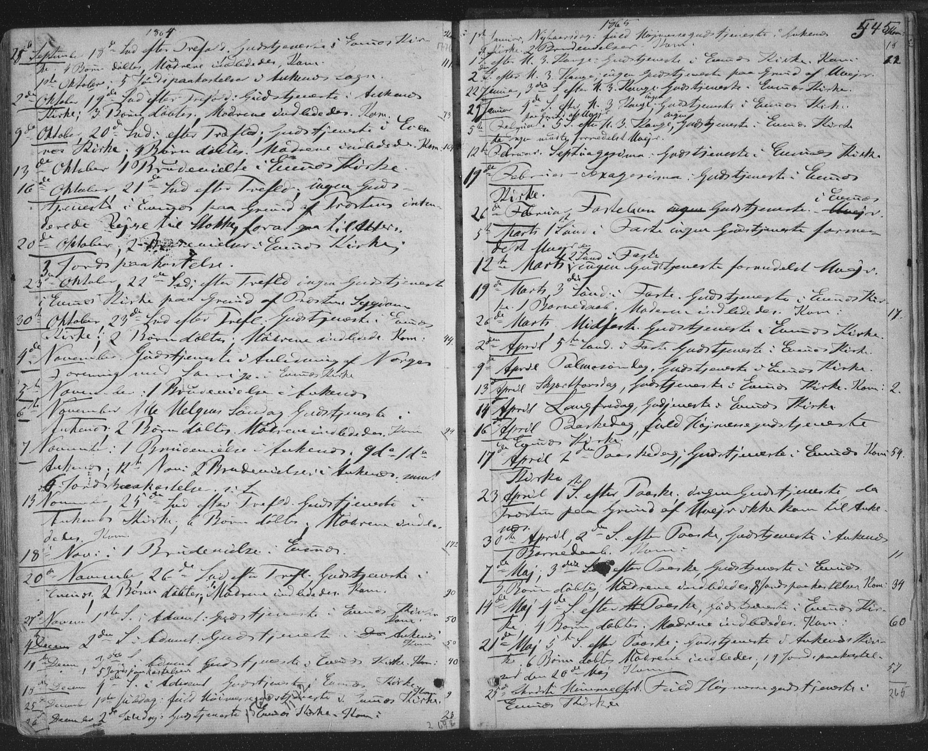 Ministerialprotokoller, klokkerbøker og fødselsregistre - Nordland, SAT/A-1459/863/L0896: Parish register (official) no. 863A08, 1861-1871, p. 545