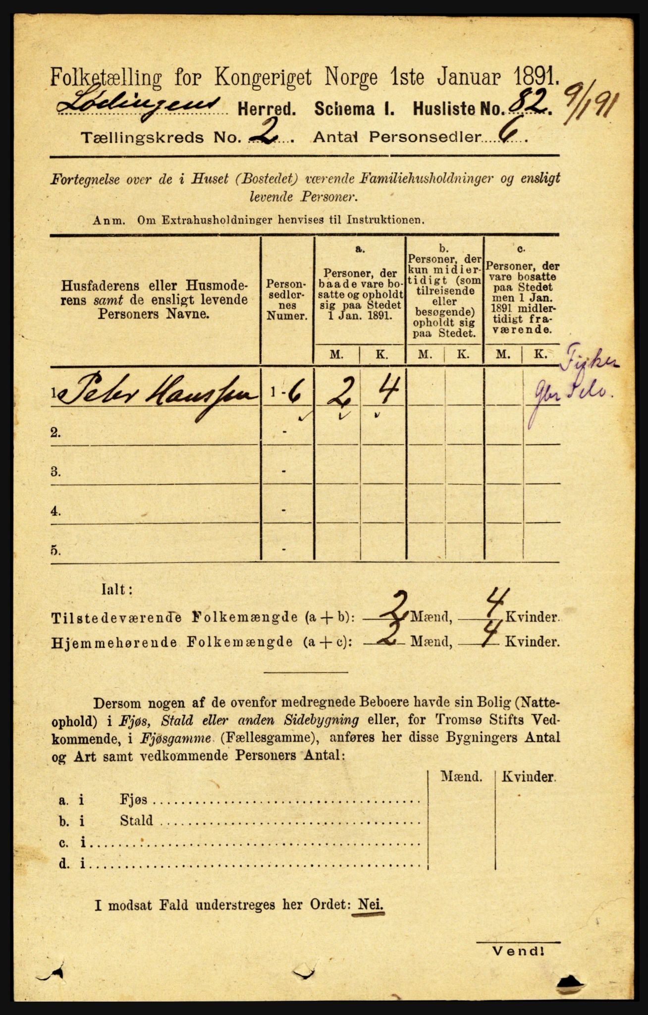 RA, 1891 census for 1851 Lødingen, 1891, p. 728