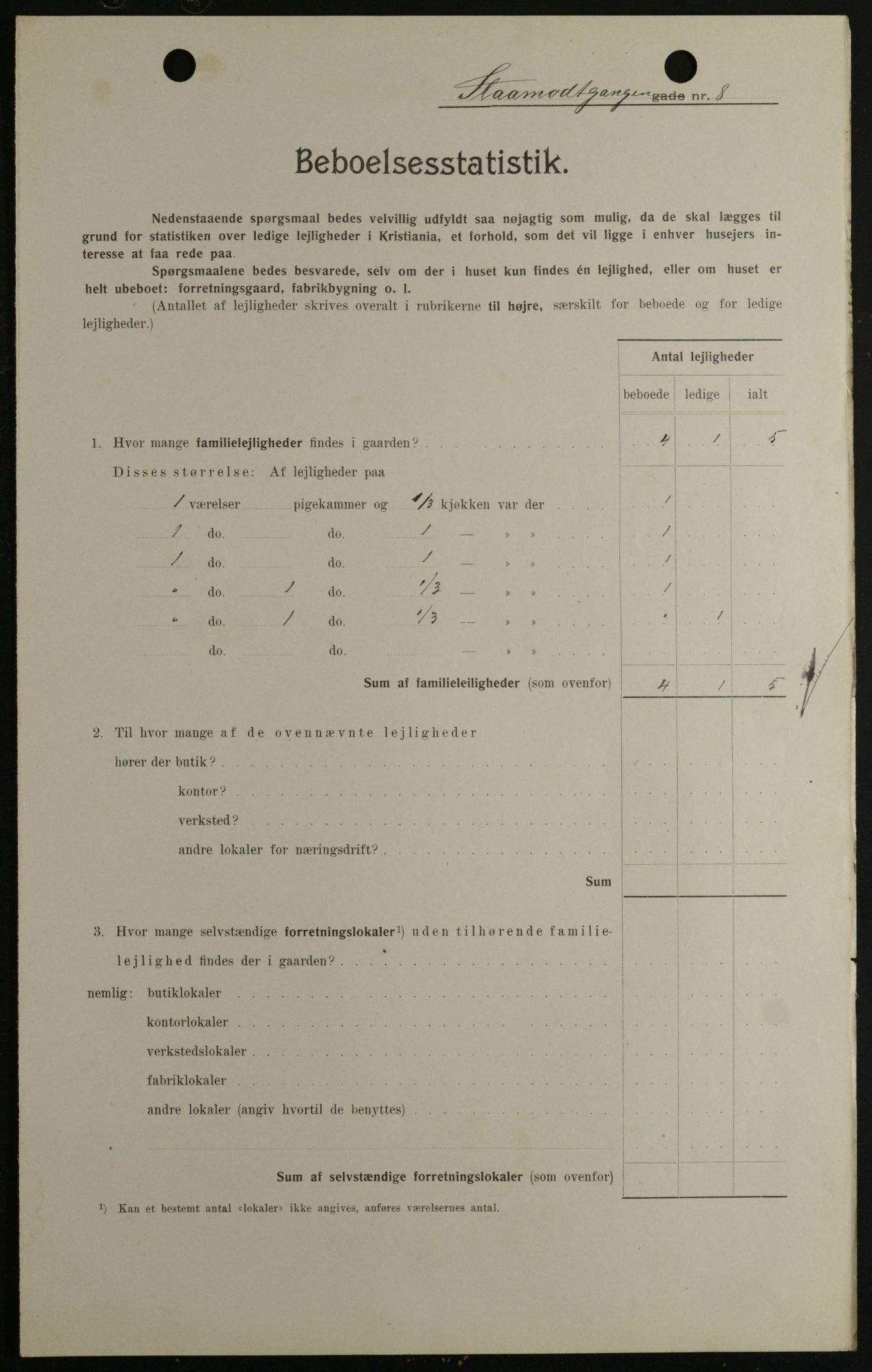 OBA, Municipal Census 1908 for Kristiania, 1908, p. 87306