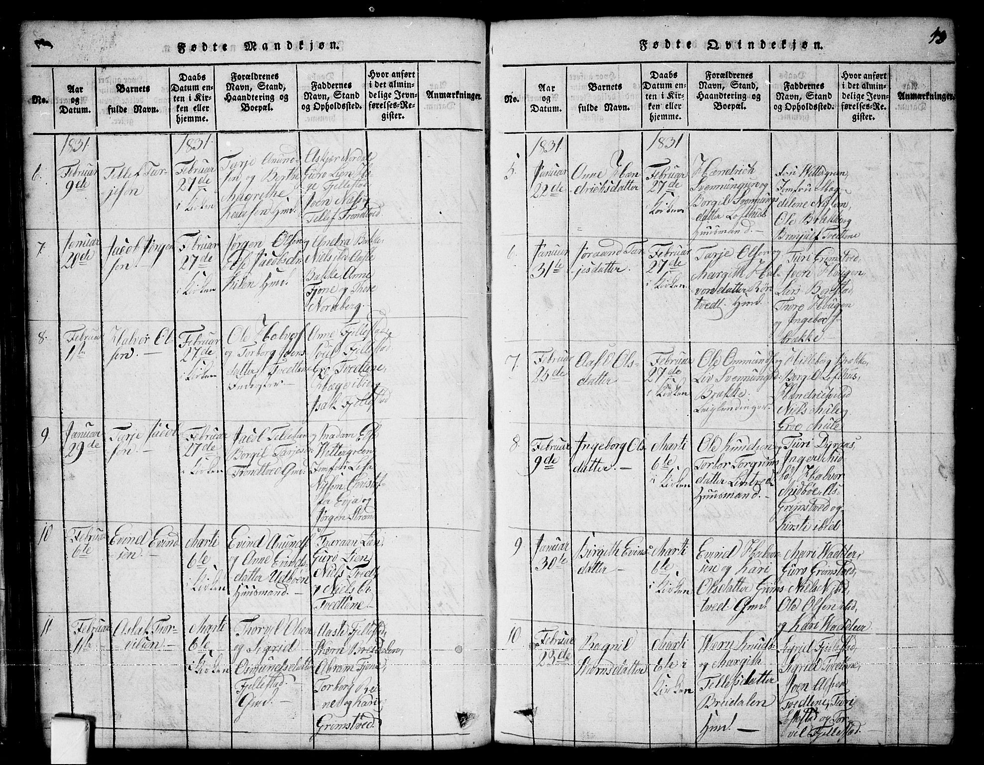 Nissedal kirkebøker, SAKO/A-288/G/Ga/L0001: Parish register (copy) no. I 1, 1814-1860, p. 53