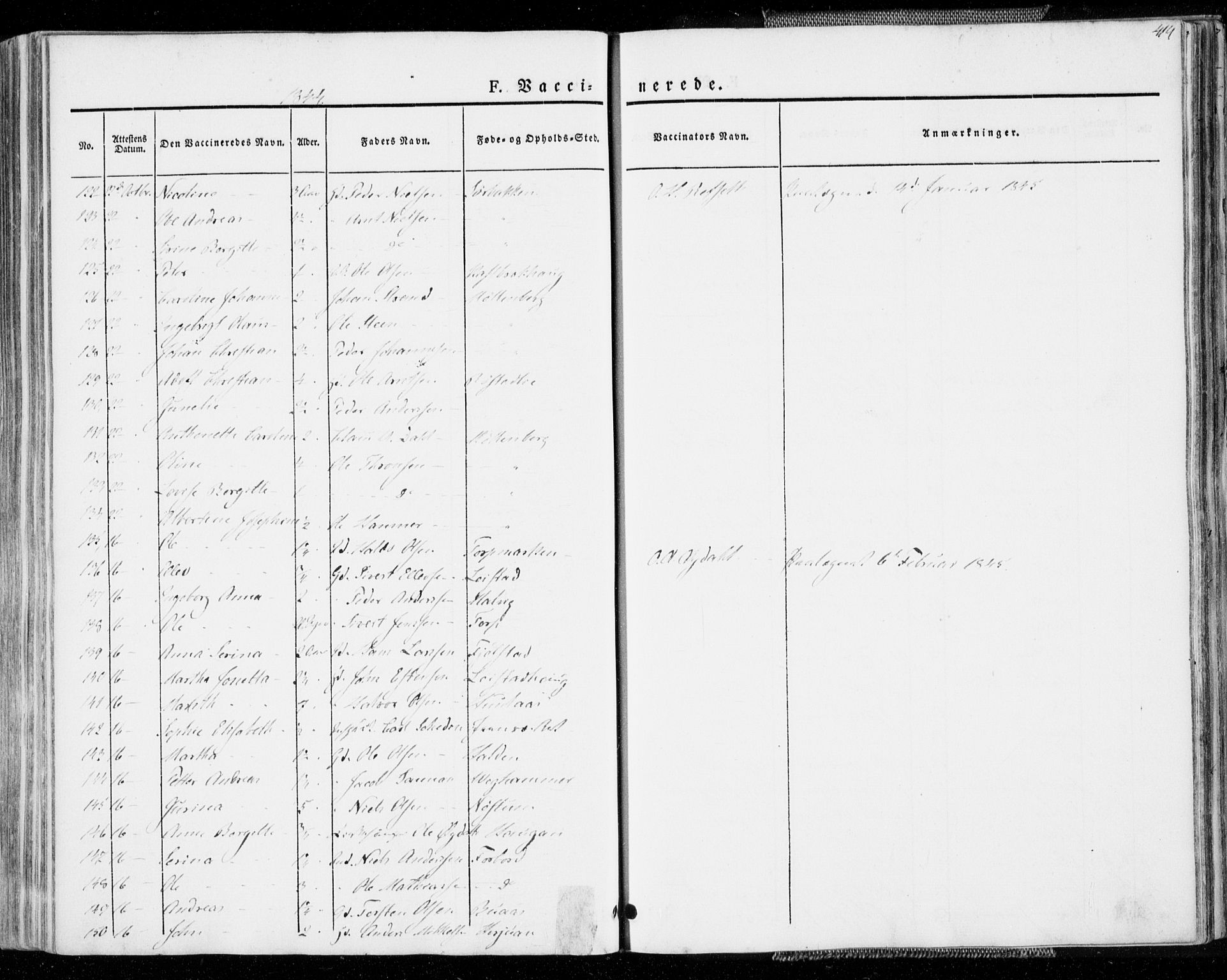 Ministerialprotokoller, klokkerbøker og fødselsregistre - Sør-Trøndelag, AV/SAT-A-1456/606/L0290: Parish register (official) no. 606A05, 1841-1847, p. 414