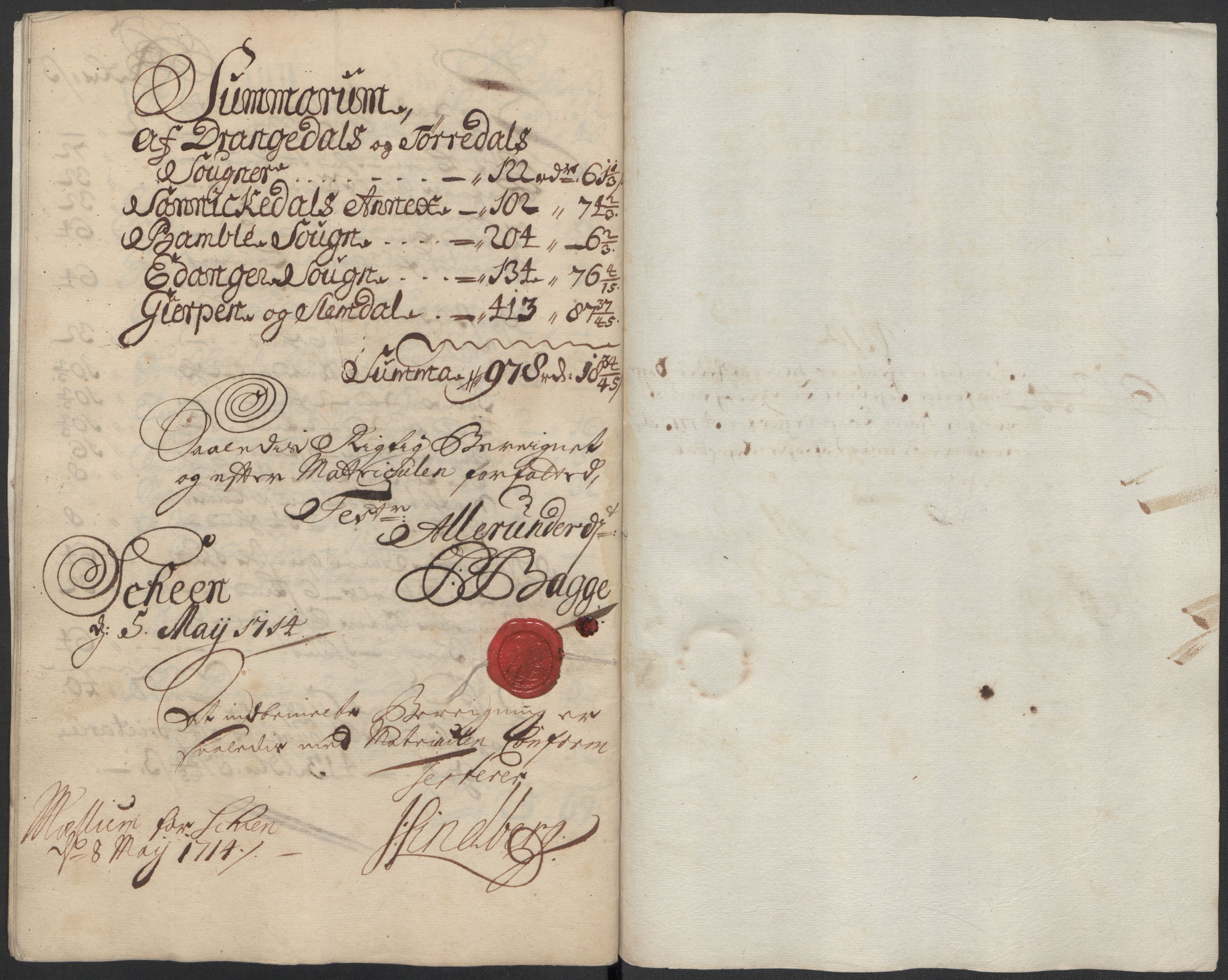 Rentekammeret inntil 1814, Reviderte regnskaper, Fogderegnskap, AV/RA-EA-4092/R36/L2124: Fogderegnskap Øvre og Nedre Telemark og Bamble, 1713, p. 257