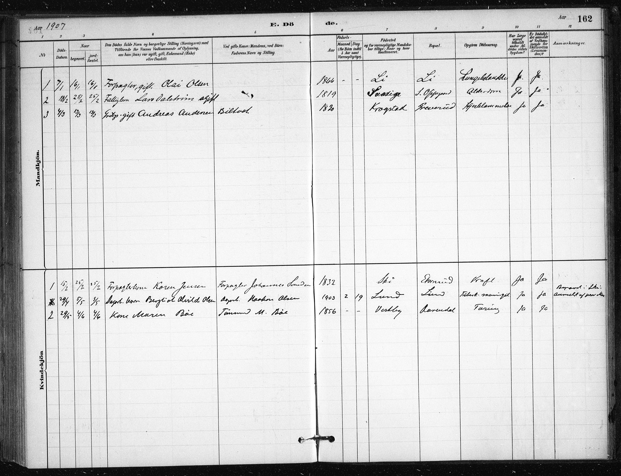 Nesodden prestekontor Kirkebøker, SAO/A-10013/F/Fb/L0001: Parish register (official) no. II 1, 1880-1915, p. 162
