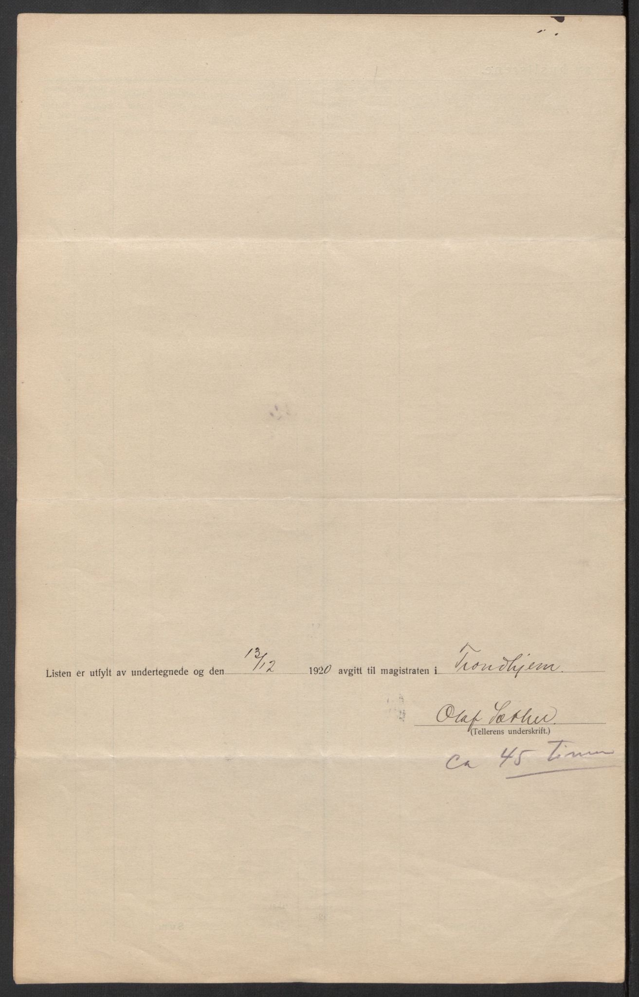 SAT, 1920 census for Trondheim, 1920, p. 166