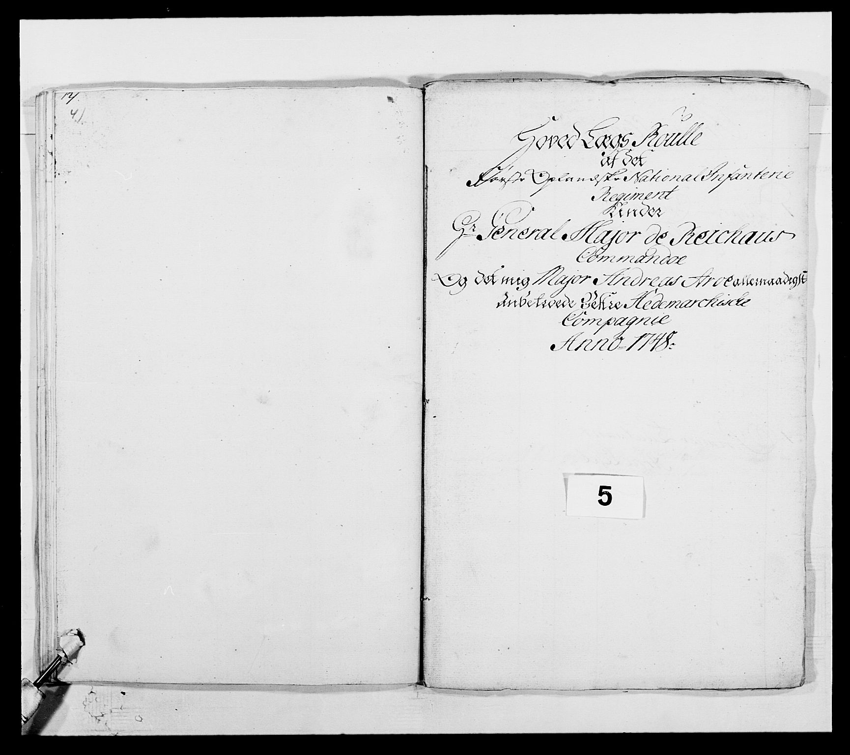 Kommanderende general (KG I) med Det norske krigsdirektorium, RA/EA-5419/E/Ea/L0502b: 1. Opplandske regiment, 1748-1752, p. 125