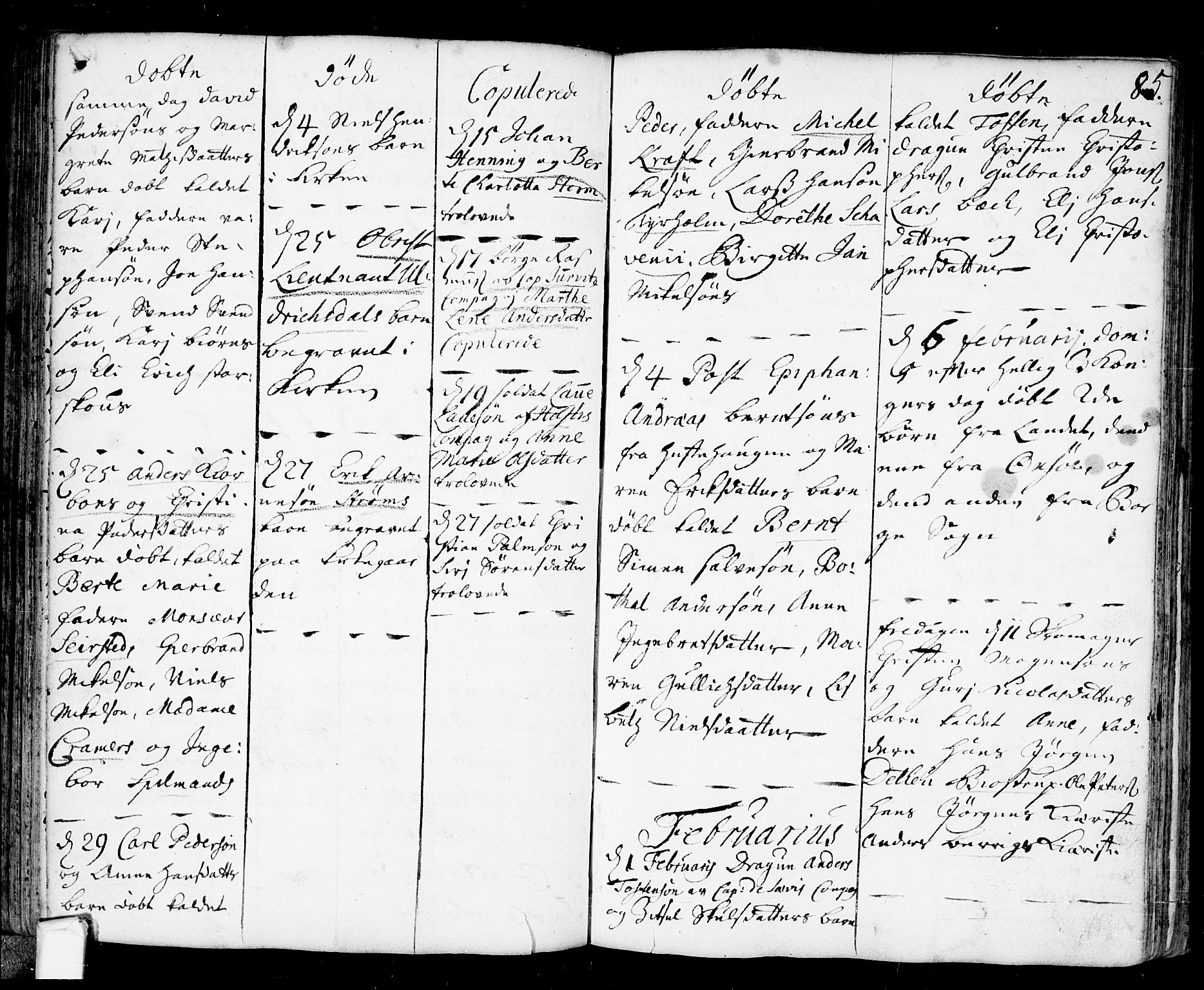 Fredrikstad prestekontor Kirkebøker, AV/SAO-A-11082/F/Fa/L0001: Parish register (official) no. 1, 1717-1731, p. 85