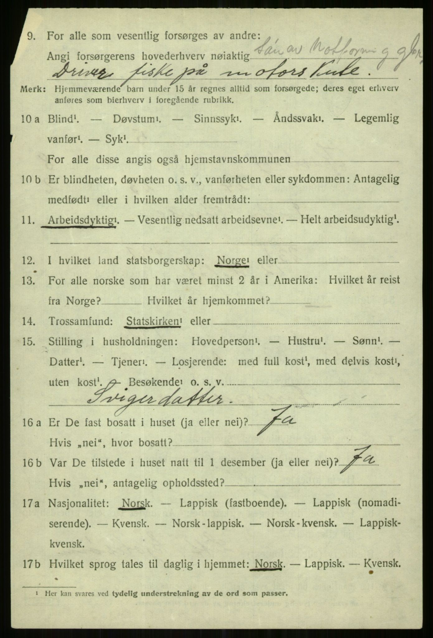 SATØ, 1920 census for Karlsøy, 1920, p. 3304