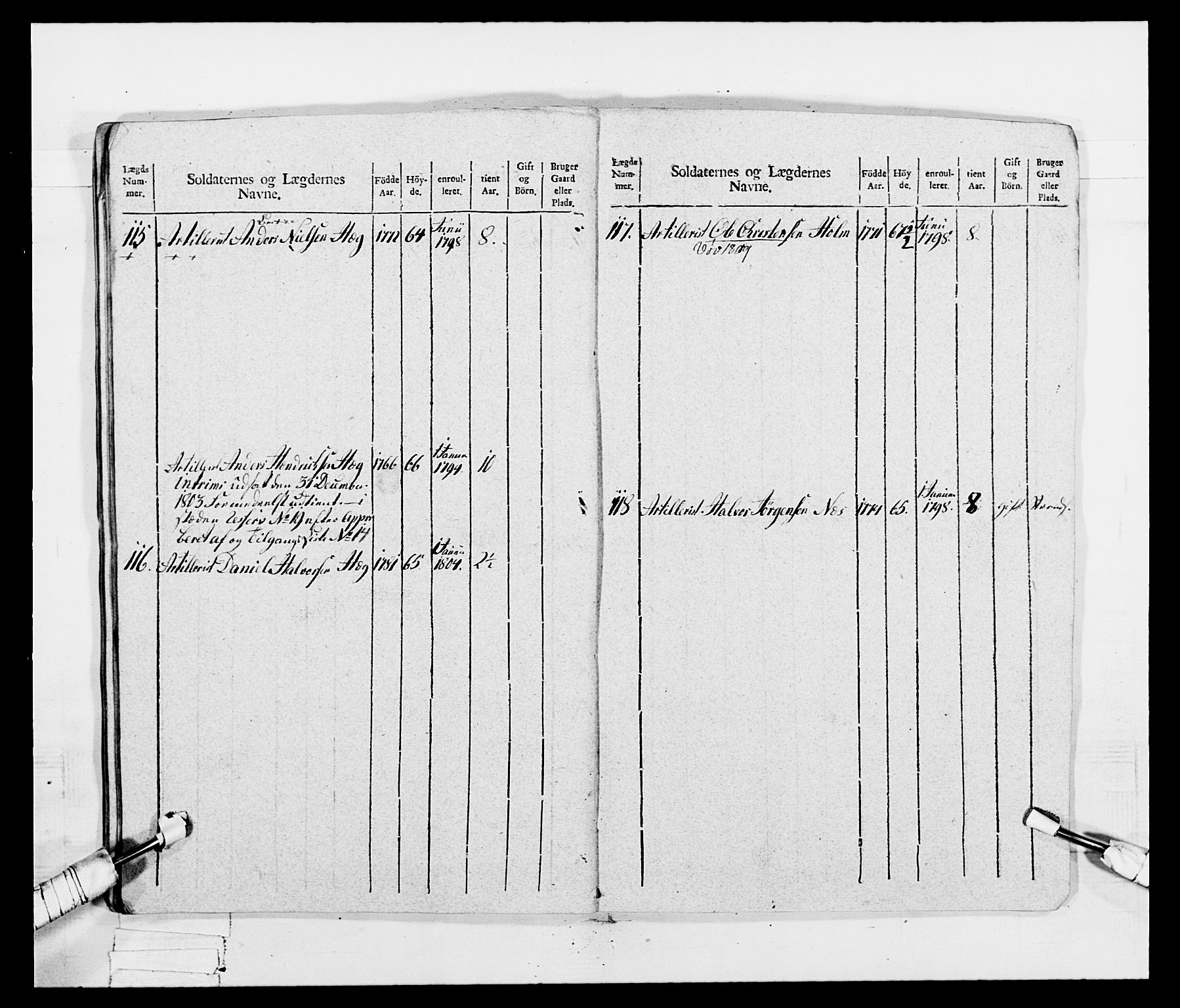 Generalitets- og kommissariatskollegiet, Det kongelige norske kommissariatskollegium, AV/RA-EA-5420/E/Eh/L0047: 2. Akershusiske nasjonale infanteriregiment, 1791-1810, p. 179