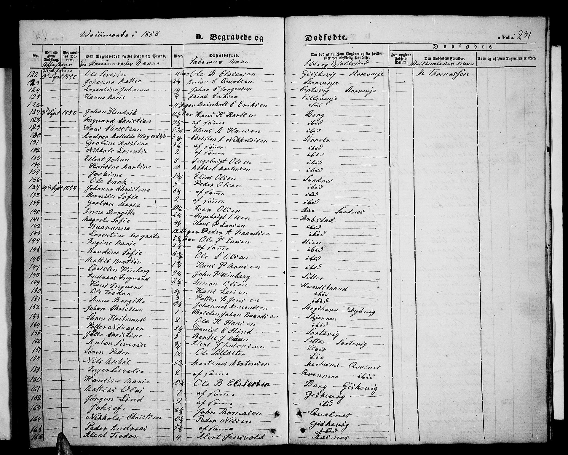 Tranøy sokneprestkontor, SATØ/S-1313/I/Ia/Iab/L0002klokker: Parish register (copy) no. 2, 1847-1860, p. 231