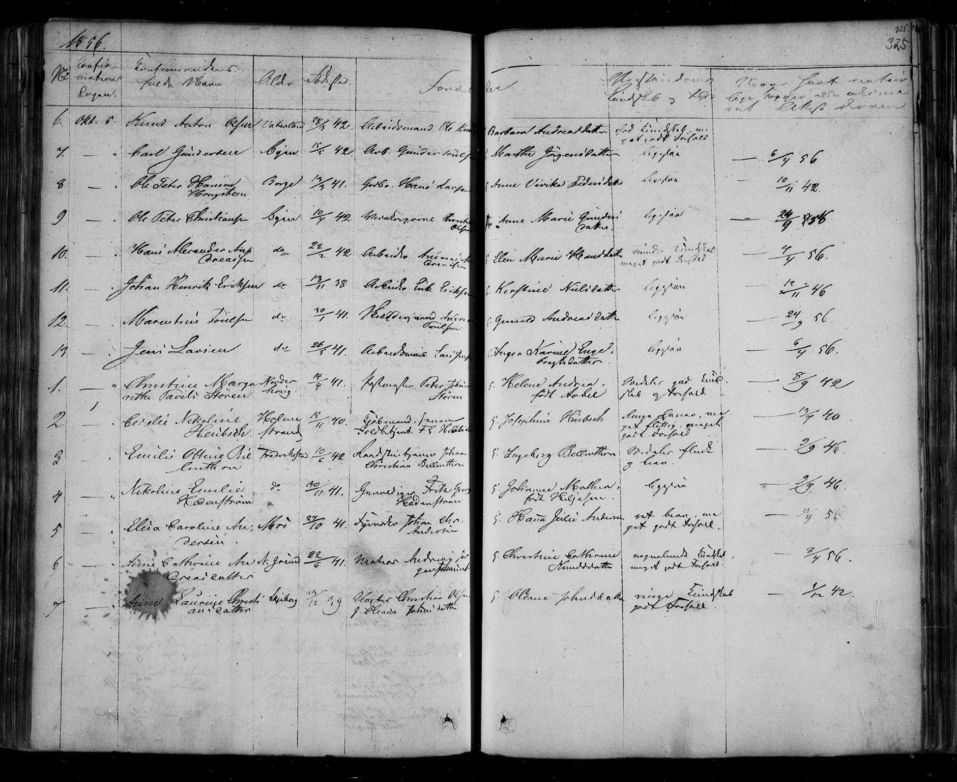 Fredrikstad prestekontor Kirkebøker, AV/SAO-A-11082/F/Fa/L0005: Parish register (official) no. 5, 1835-1856, p. 325