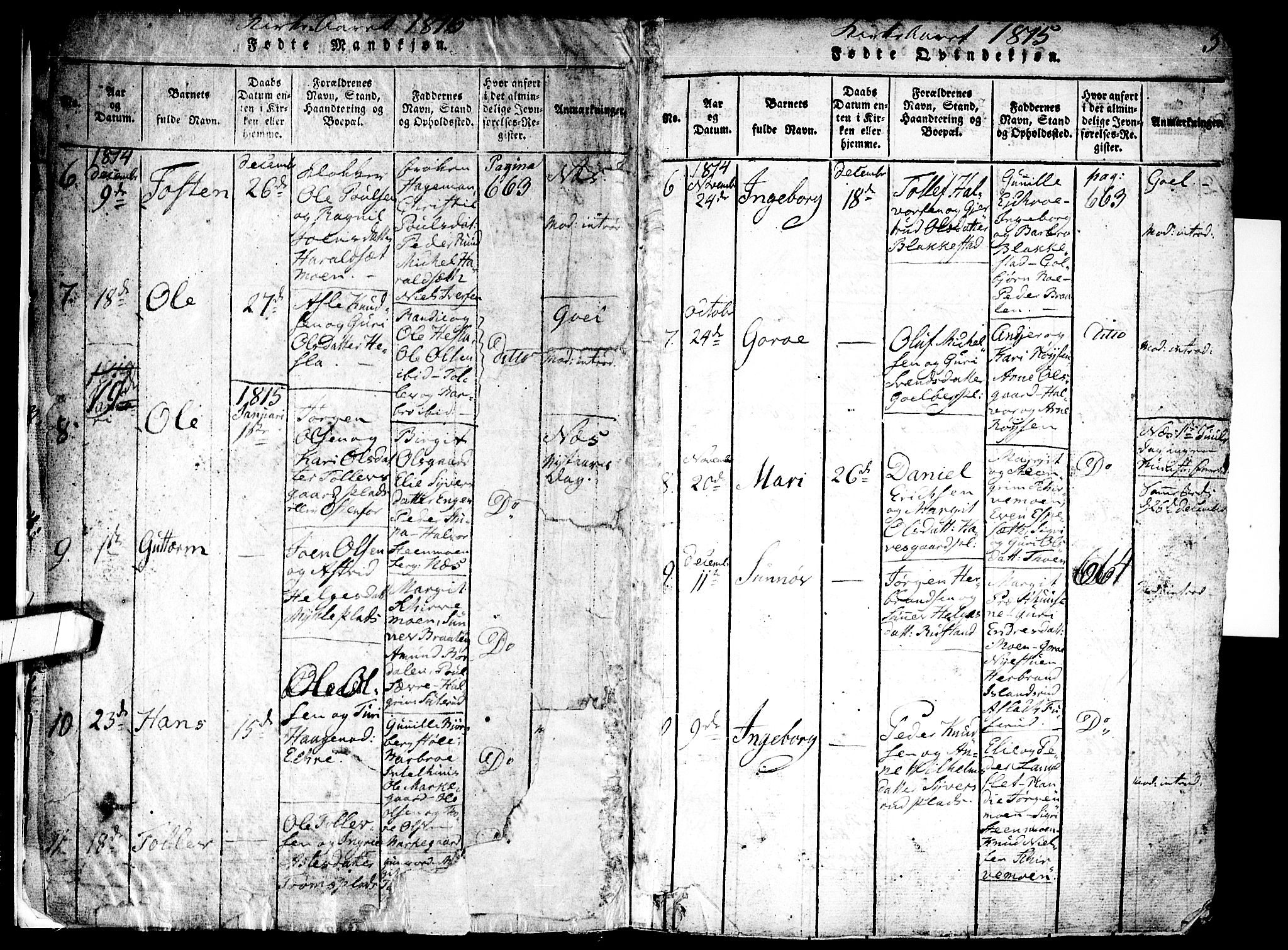 Nes kirkebøker, SAKO/A-236/F/Fa/L0007: Parish register (official) no. 7, 1815-1823, p. 4-5