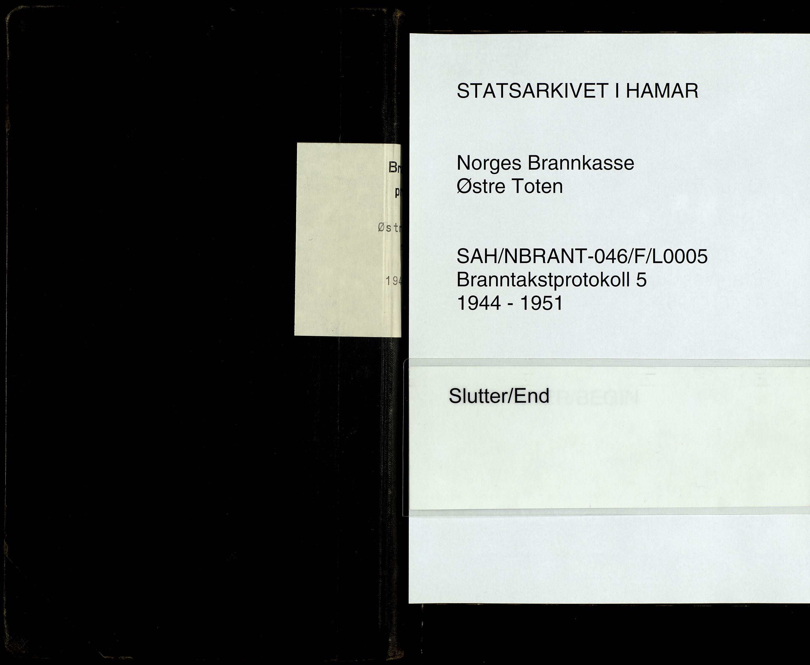 Norges Brannkasse, Østre Toten, SAH/NBRANT-046/F/L0005: Branntakstprotokoll, 1944-1951