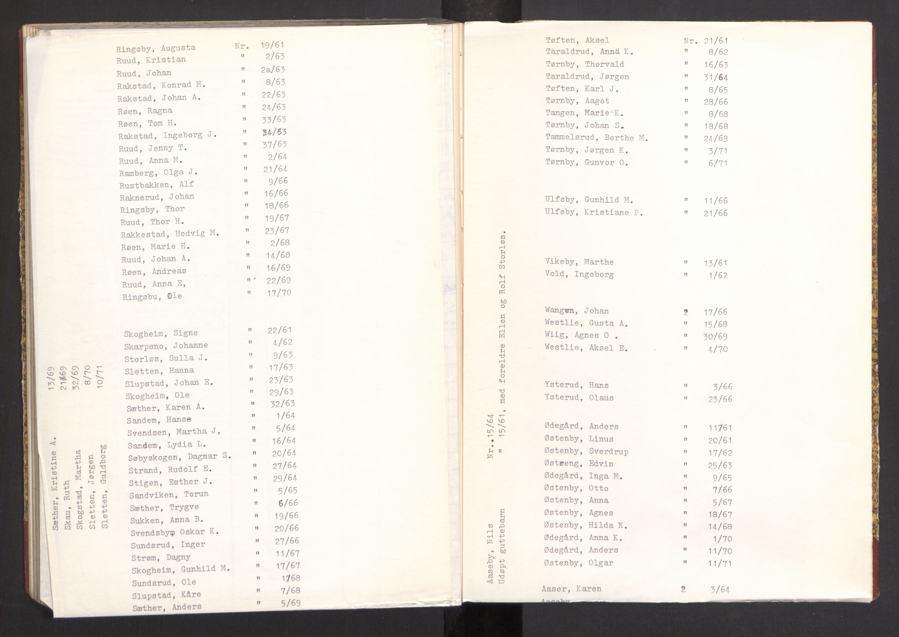 Rødenes lensmannsarkiv, AV/SAO-A-10634/H/Ha/L0004: Dødsfallsprotokoll, 1961-1971