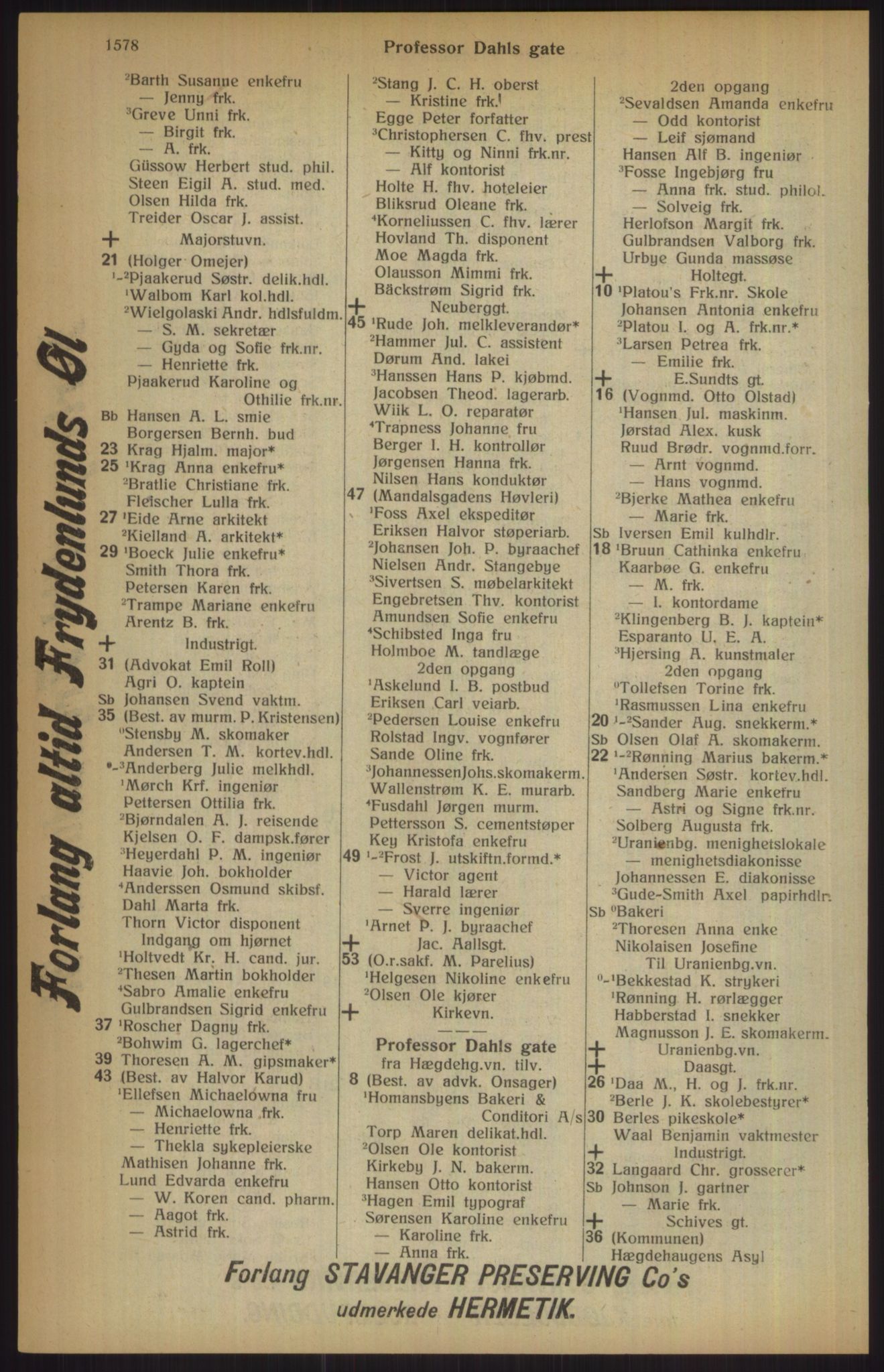 Kristiania/Oslo adressebok, PUBL/-, 1915, p. 1578