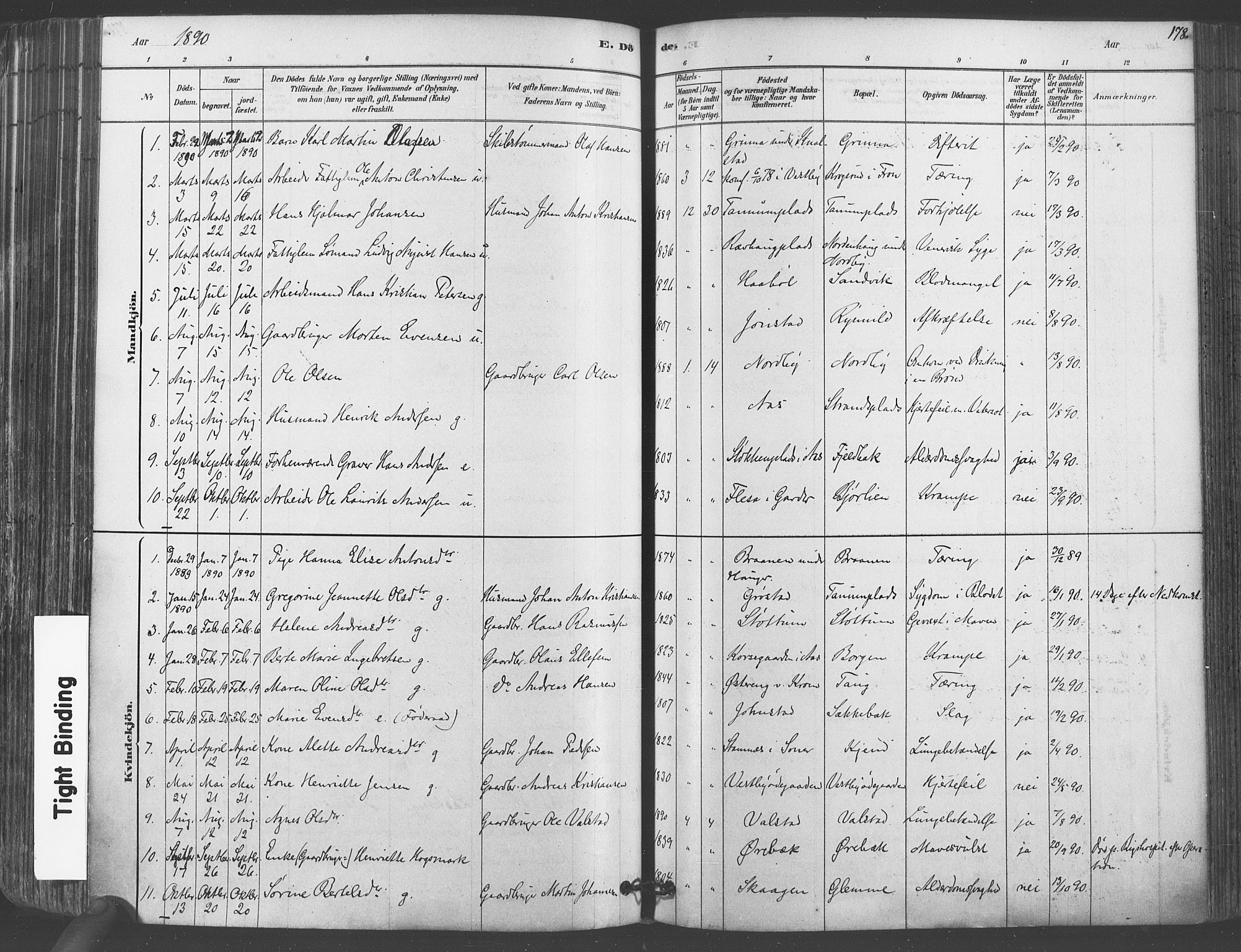 Vestby prestekontor Kirkebøker, AV/SAO-A-10893/F/Fa/L0009: Parish register (official) no. I 9, 1878-1900, p. 178