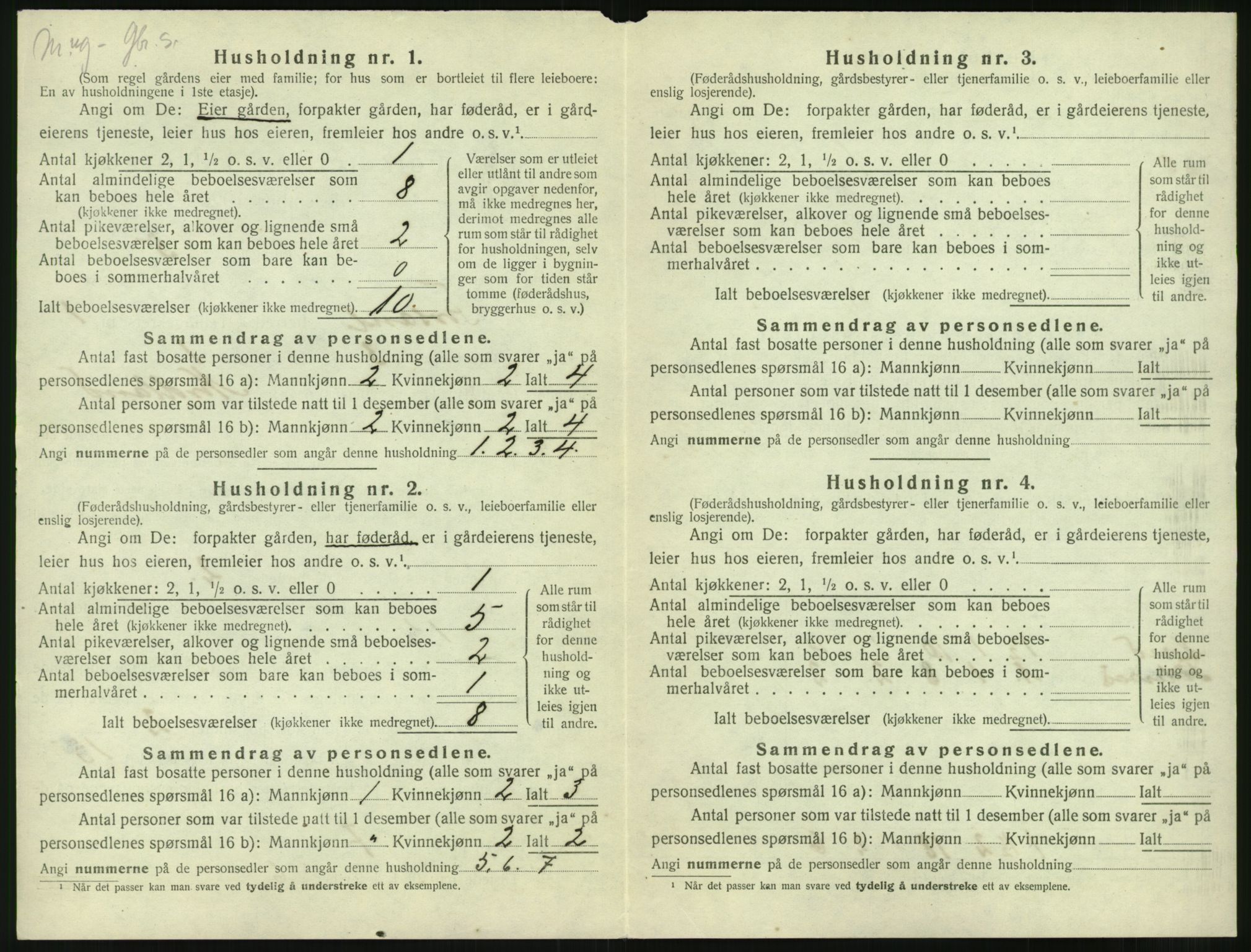 SAST, 1920 census for Forsand, 1920, p. 48