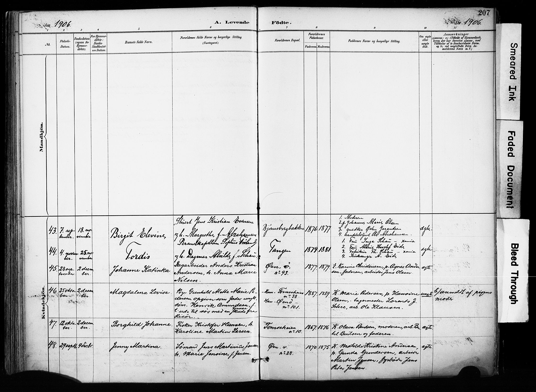 Kragerø kirkebøker, AV/SAKO-A-278/F/Fa/L0013: Parish register (official) no. 13, 1887-1915, p. 207