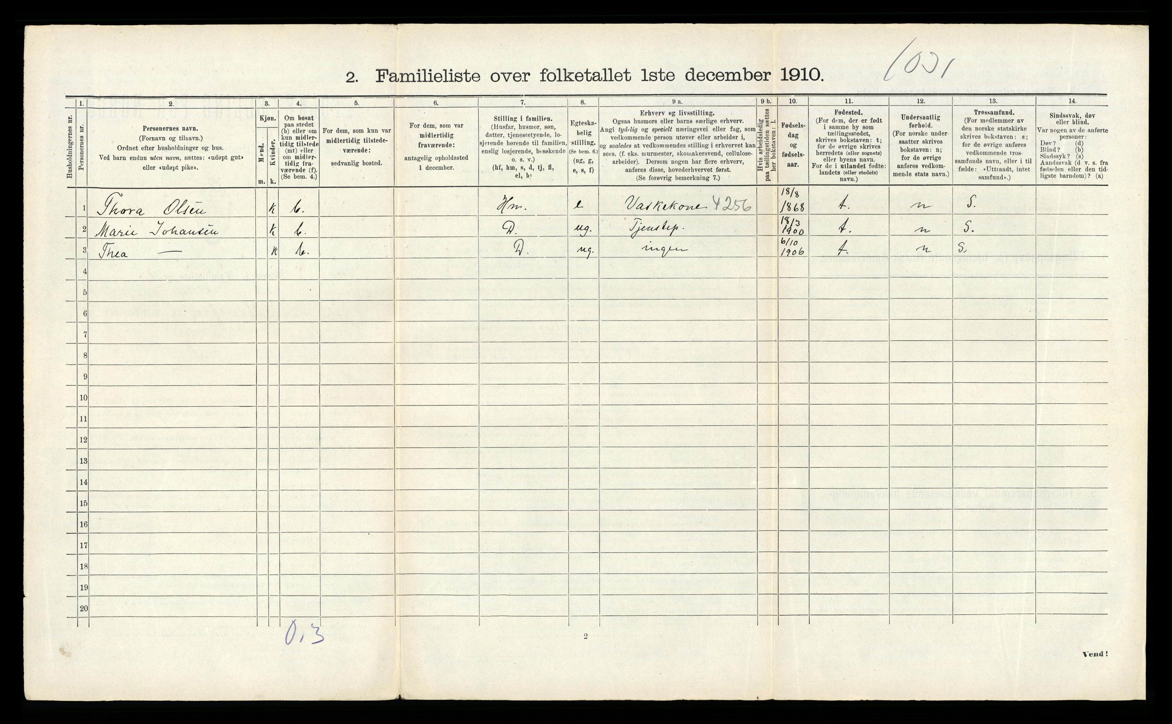 RA, 1910 census for Hønefoss, 1910, p. 1346