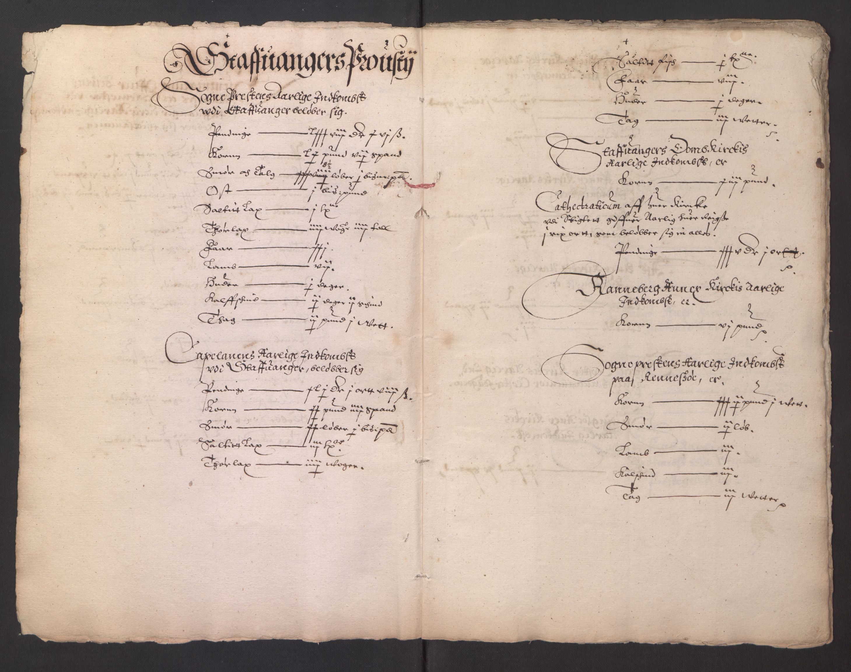 Stattholderembetet 1572-1771, RA/EA-2870/Ek/L0014/0002: Jordebøker til utlikning av rosstjeneste 1624-1626: / Kirke- og prestebolsinntekter i Stavanger bispedømme, 1625, p. 6