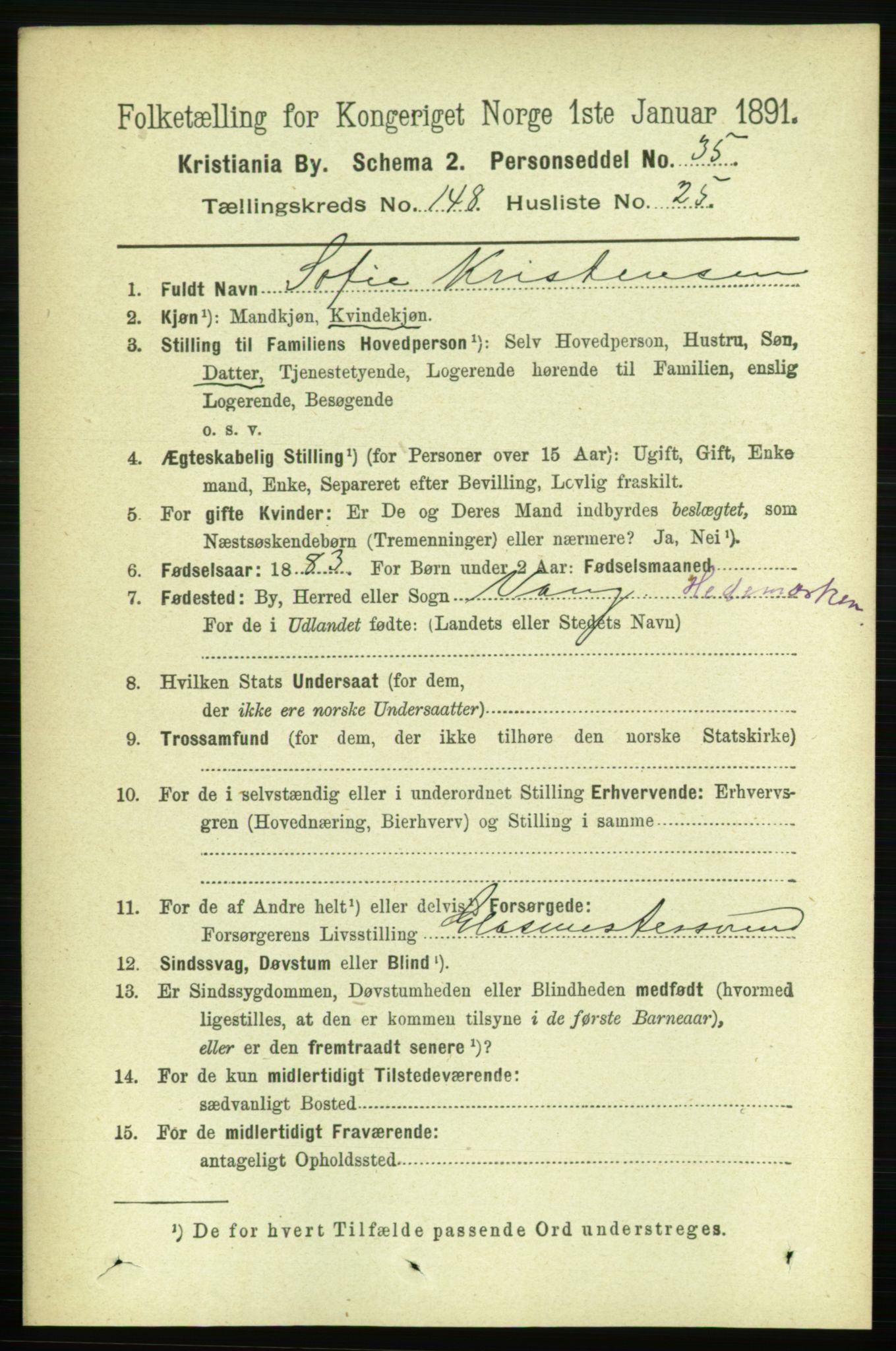 RA, 1891 census for 0301 Kristiania, 1891, p. 82749