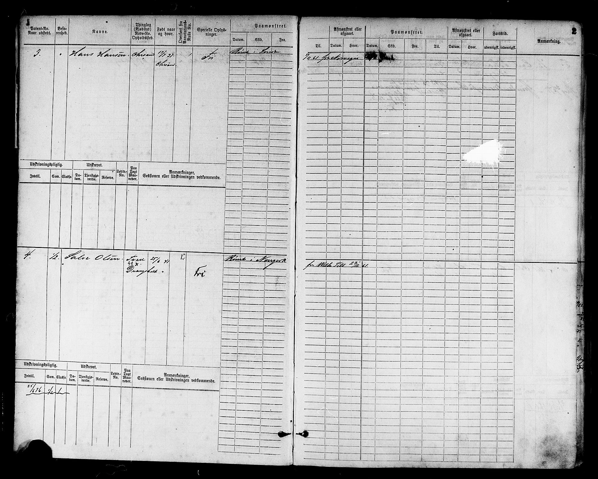 Kristiansand mønstringskrets, AV/SAK-2031-0015/F/Fb/L0003: Hovedrulle nr 1-762, I-10, 1860-1911, p. 7