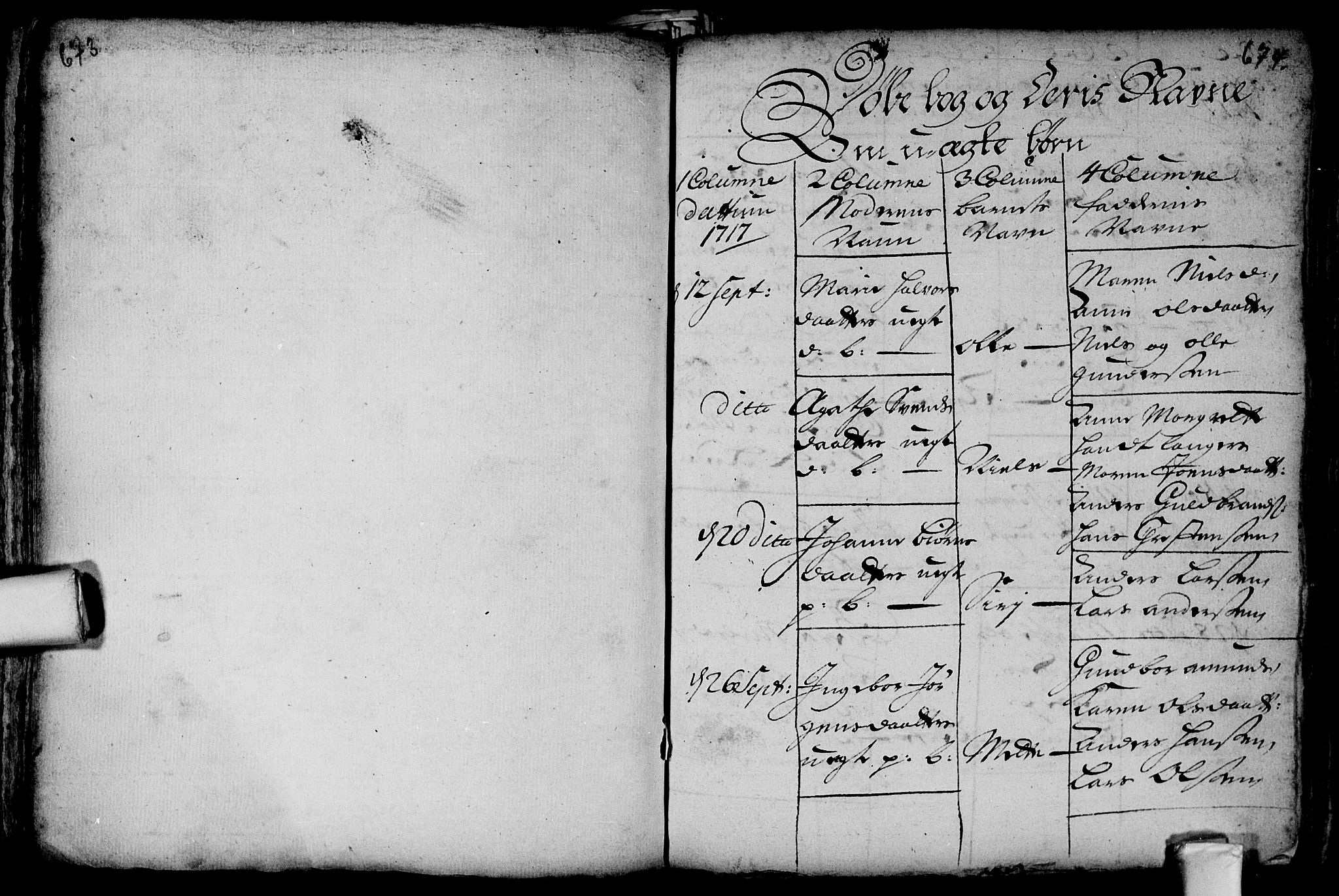 Aker prestekontor kirkebøker, AV/SAO-A-10861/F/L0002: Parish register (official) no. 2, 1714-1720, p. 673-674