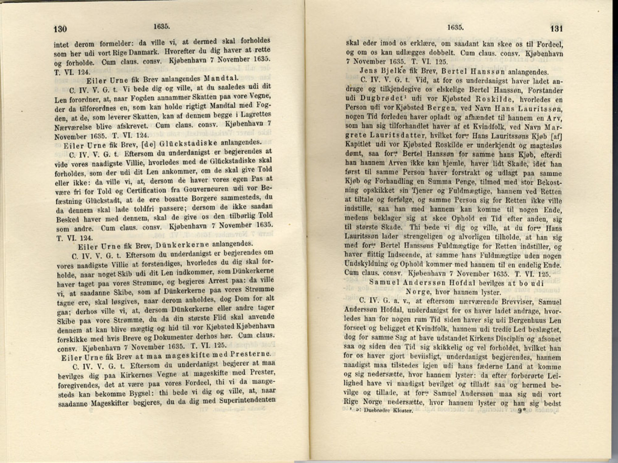 Publikasjoner utgitt av Det Norske Historiske Kildeskriftfond, PUBL/-/-/-: Norske Rigs-Registranter, bind 7, 1635-1640, p. 130-131
