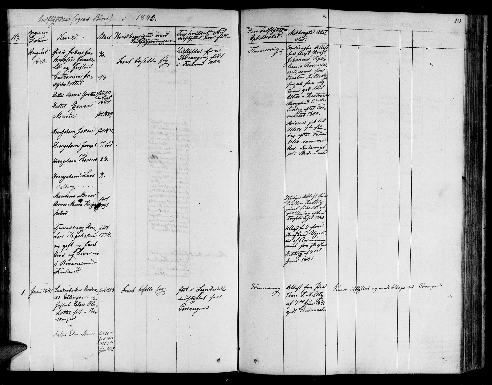 Lebesby sokneprestkontor, SATØ/S-1353/H/Ha/L0003kirke: Parish register (official) no. 3, 1833-1852, p. 263