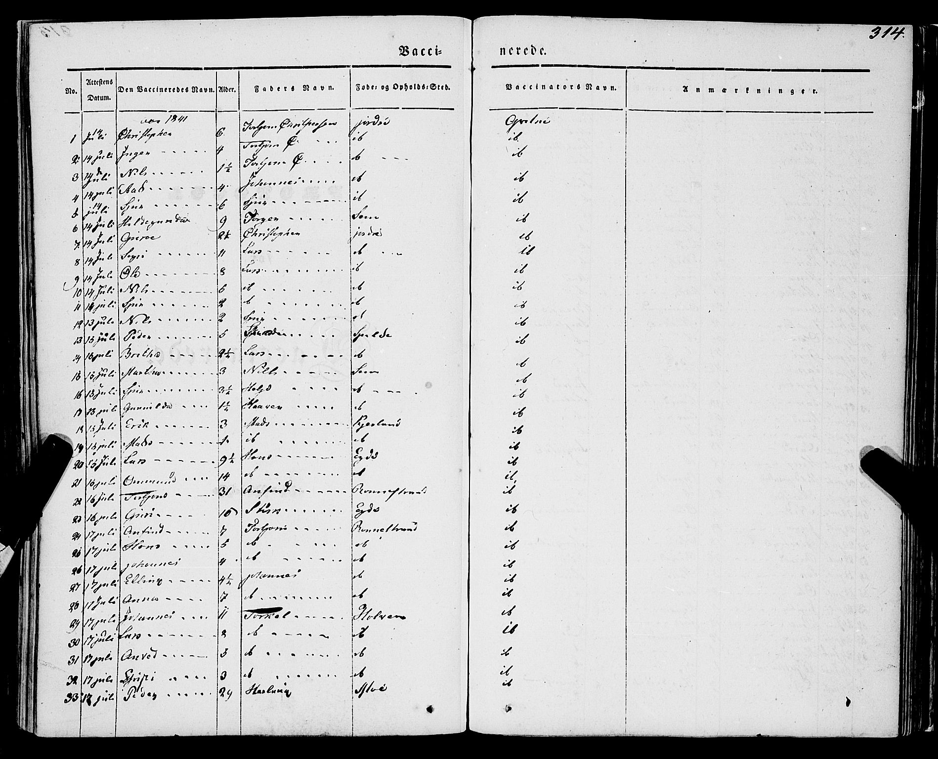 Ulvik sokneprestembete, AV/SAB-A-78801/H/Haa: Parish register (official) no. A 12, 1839-1853, p. 314