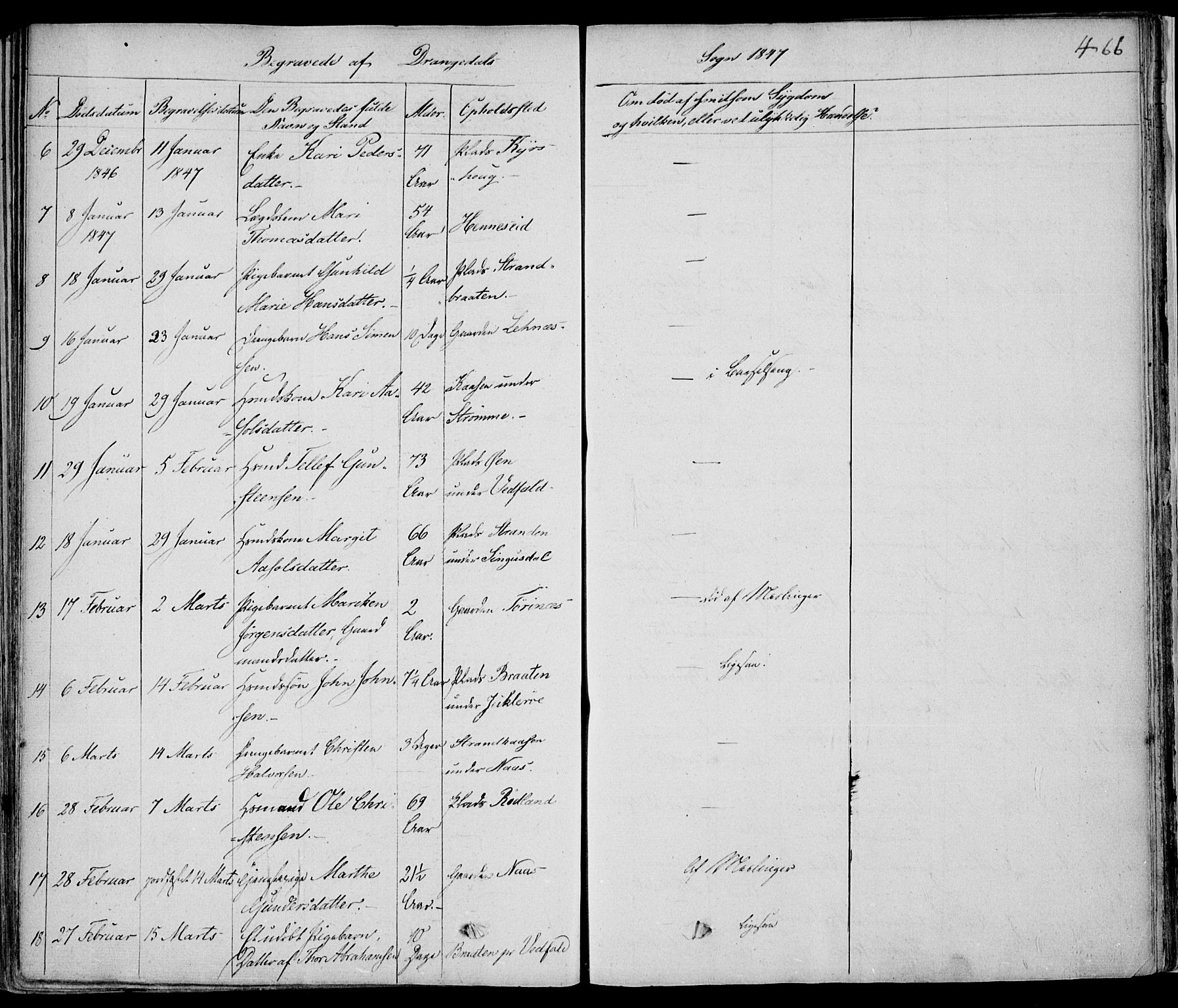 Drangedal kirkebøker, AV/SAKO-A-258/F/Fa/L0007a: Parish register (official) no. 7a, 1837-1856, p. 466