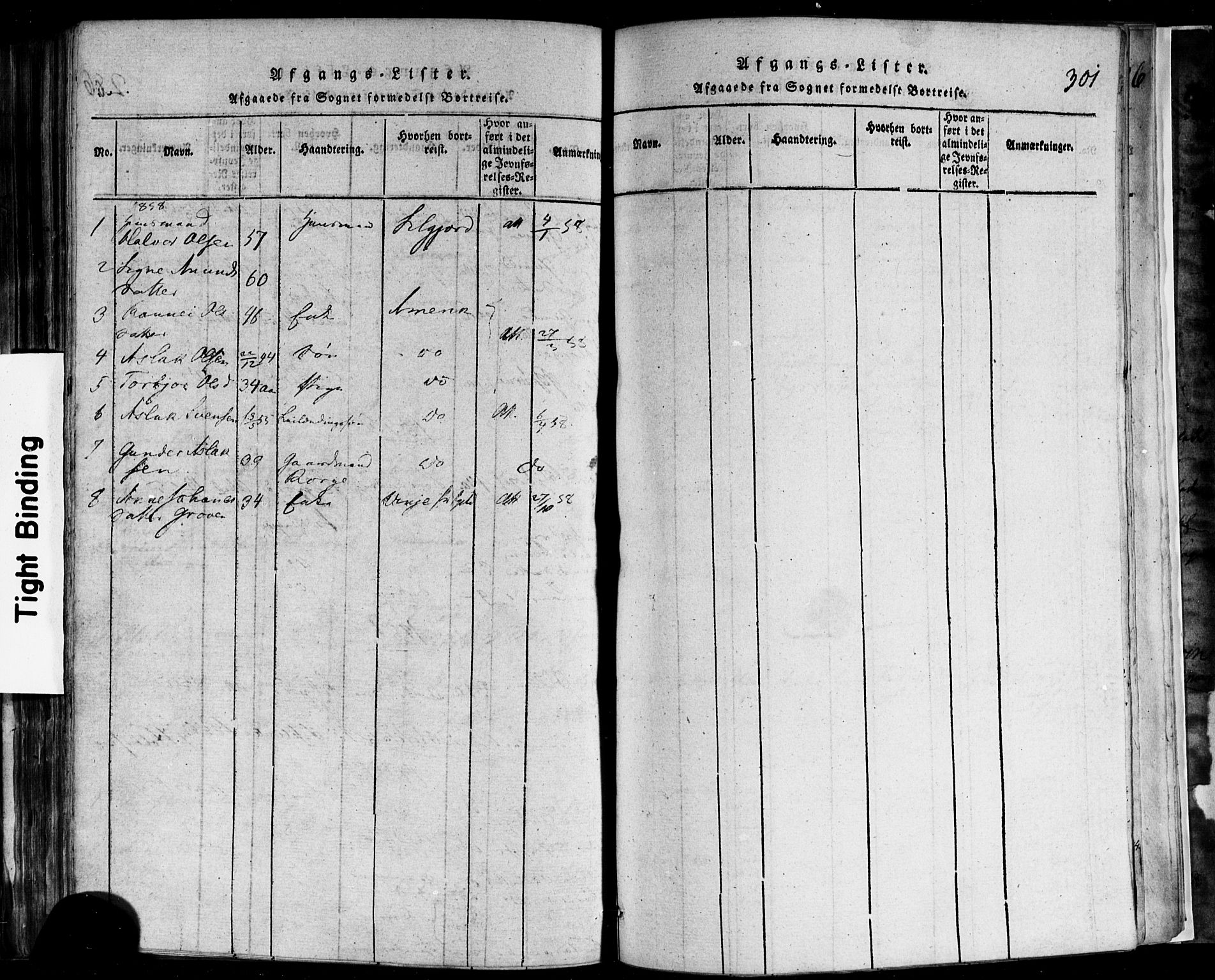 Rauland kirkebøker, SAKO/A-292/F/Fa/L0002: Parish register (official) no. 2, 1815-1860, p. 301