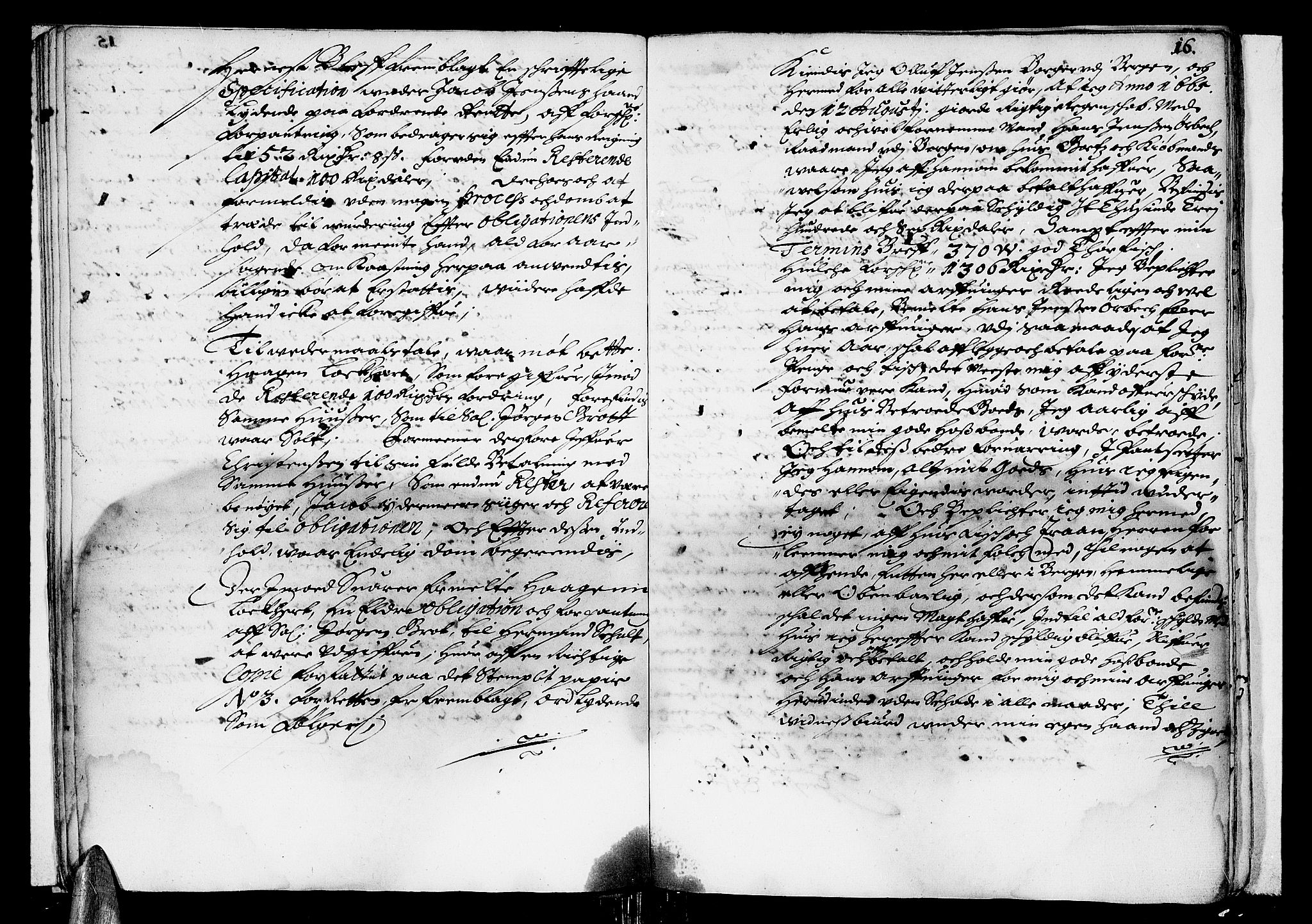 Finnmark sorenskriveri, AV/SATØ-S-0053/F/Fa/L0015: Justisprotokoller, 1677-1678, p. 15b-16a