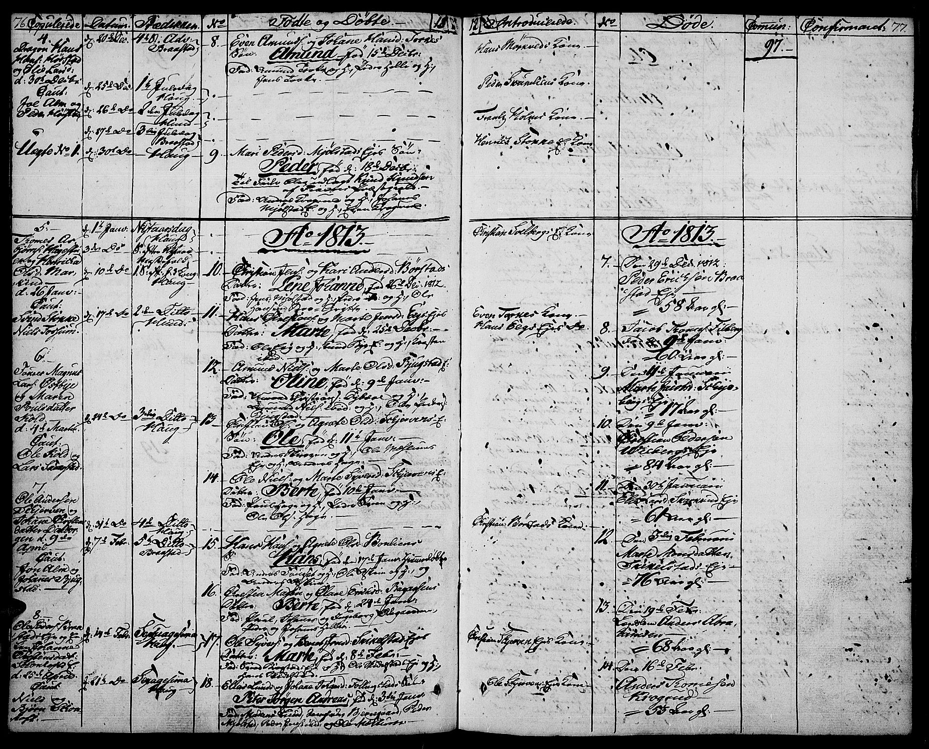 Vardal prestekontor, SAH/PREST-100/H/Ha/Haa/L0003: Parish register (official) no. 3, 1808-1814, p. 76-77
