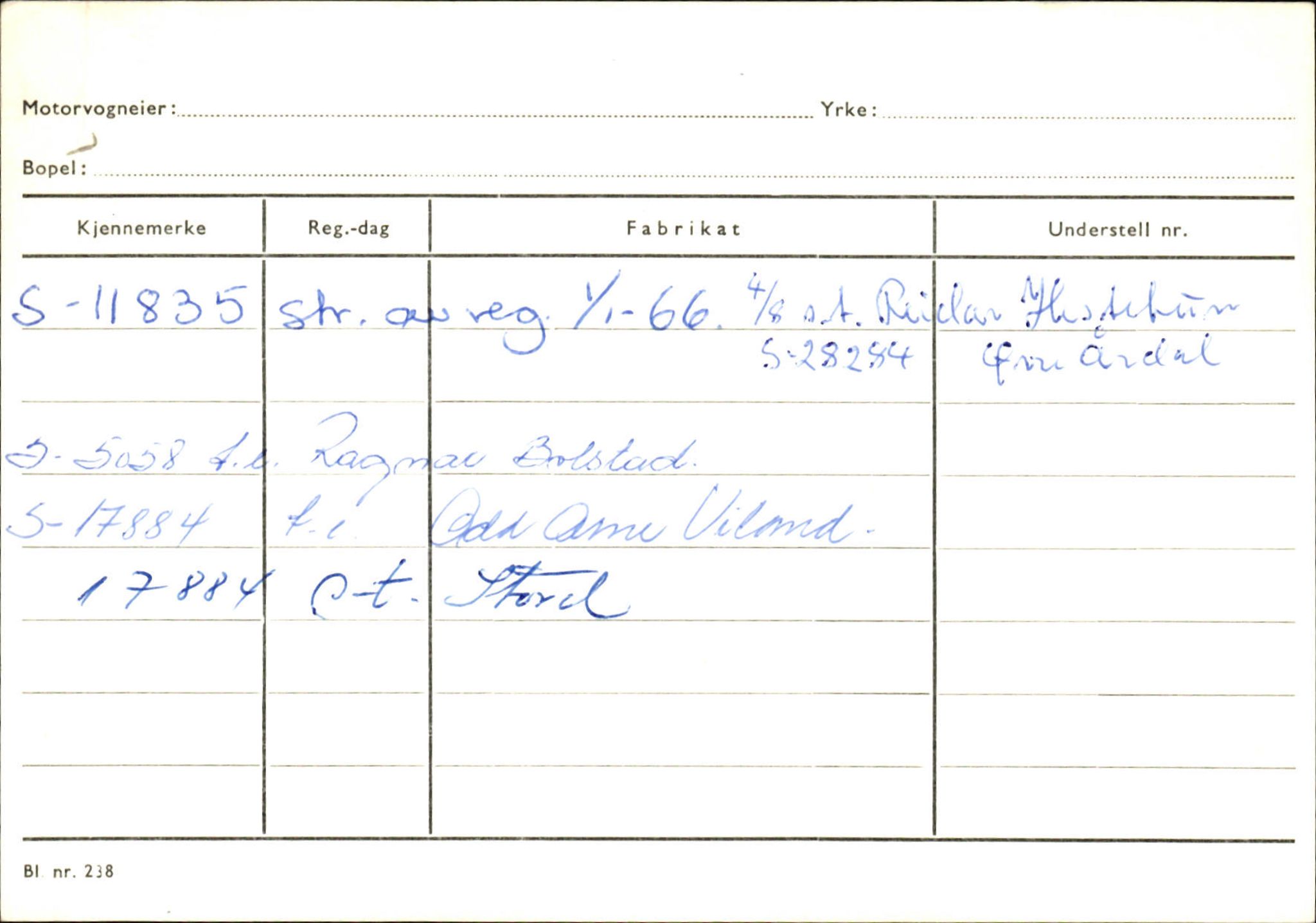 Statens vegvesen, Sogn og Fjordane vegkontor, SAB/A-5301/4/F/L0124: Eigarregister Sogndal A-U, 1945-1975, p. 1735