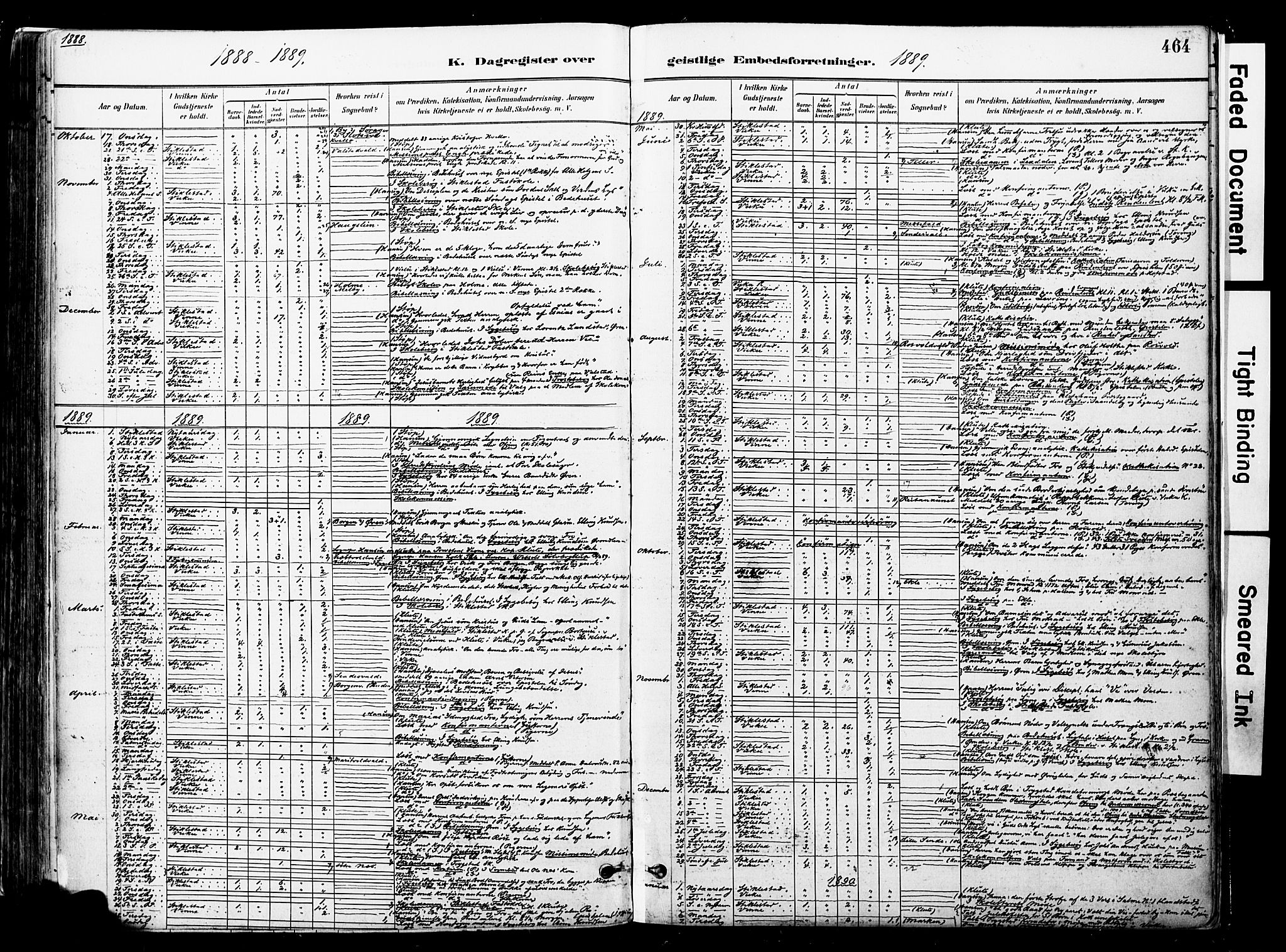 Ministerialprotokoller, klokkerbøker og fødselsregistre - Nord-Trøndelag, SAT/A-1458/723/L0244: Parish register (official) no. 723A13, 1881-1899, p. 464