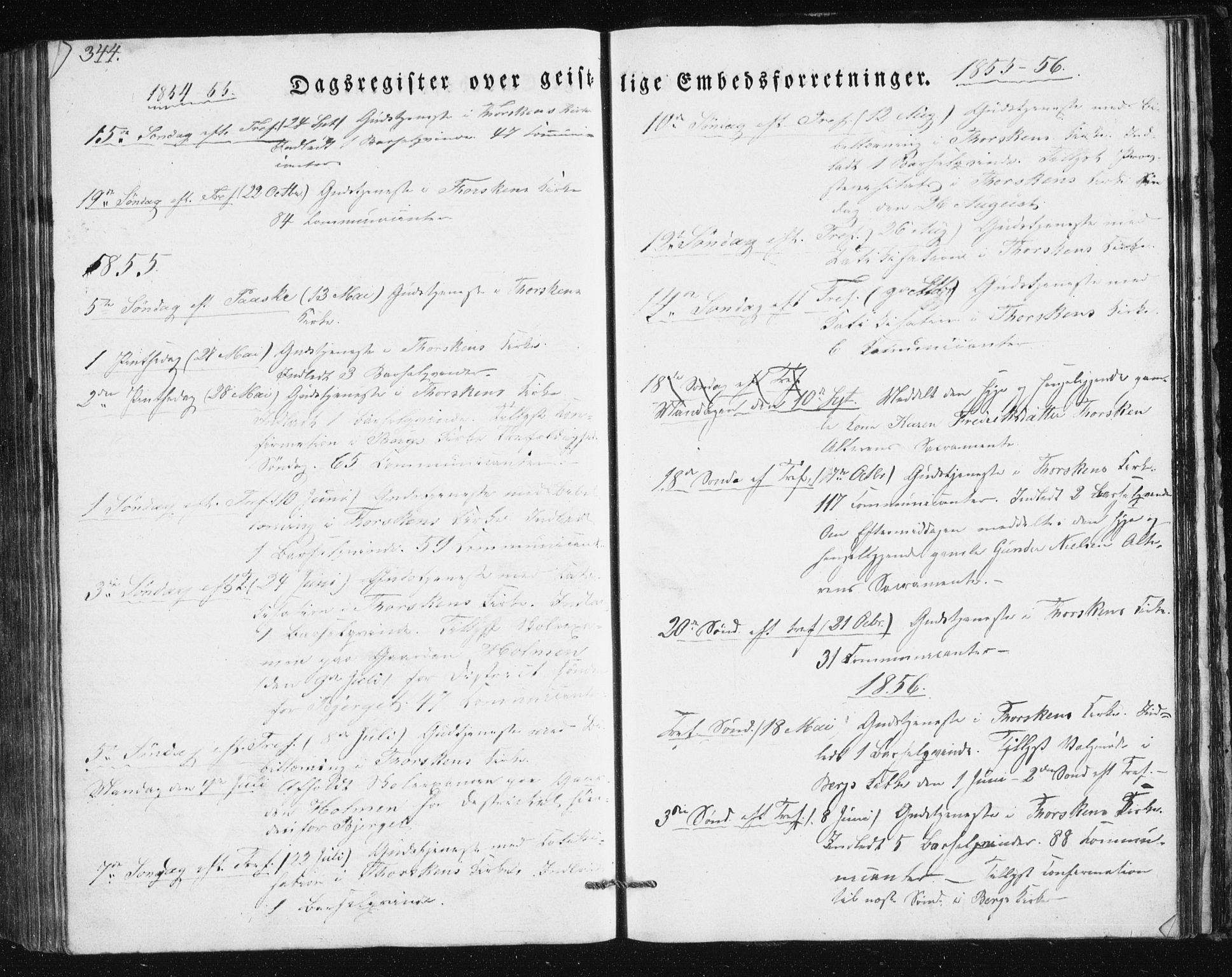 Berg sokneprestkontor, SATØ/S-1318/G/Ga/Gab/L0011klokker: Parish register (copy) no. 11, 1833-1878, p. 344